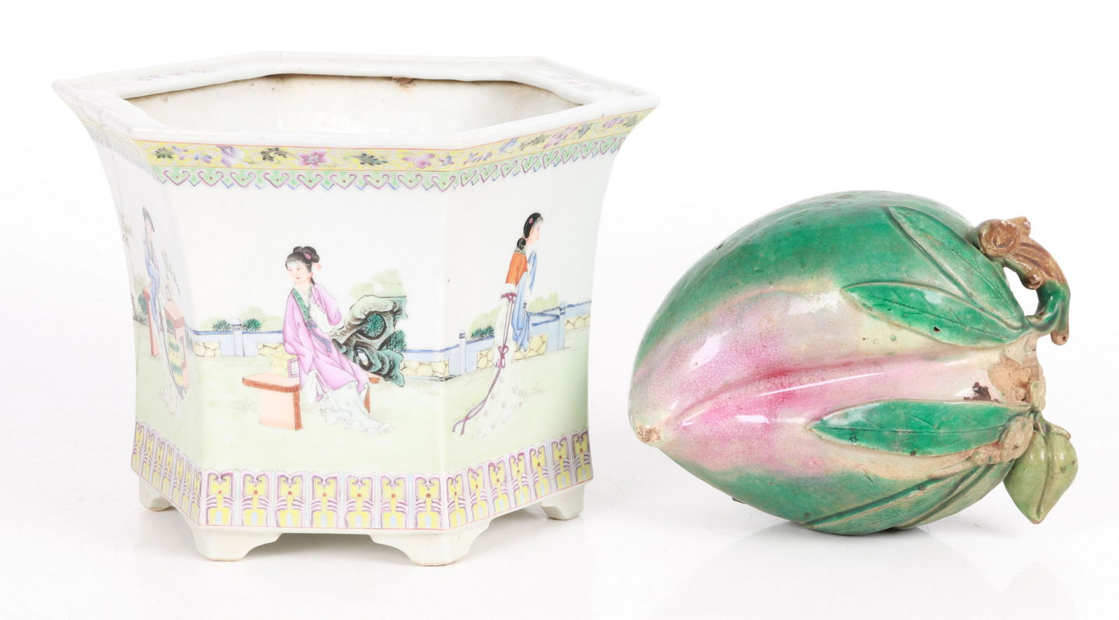 A Chinese Porcelain Jardiniere and Peach (1 of 11)