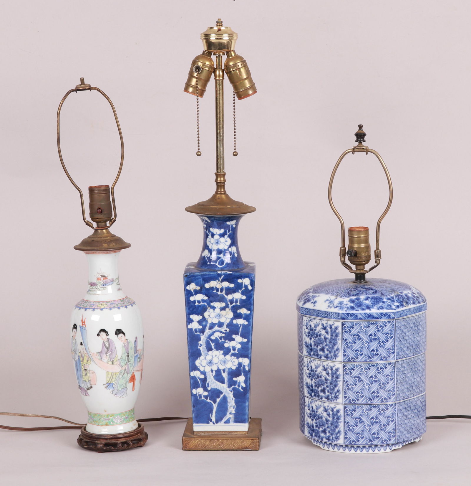 Three Chinese Porcelain Lamps (1 of 12)