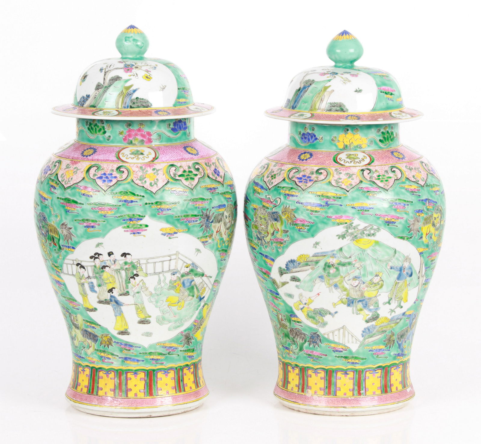 A Pair of Large Chinese Covered Urns (1 of 12)