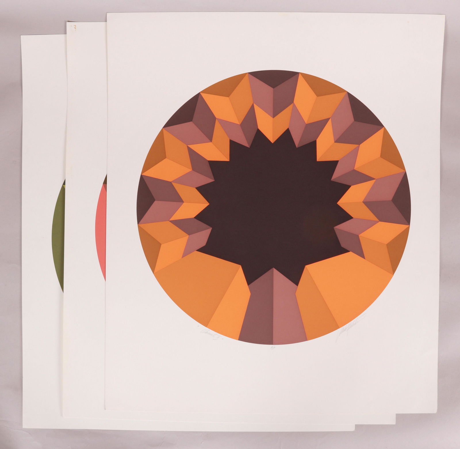 Marko Spalatin (American, b. 1945) Three Serigraphs: "Panel II , "Xcaret V", and "Xcaret X", all pencil signed and artist proofs. Dimensions:Each sheet is 30 1/2" x 25 3/4". Provenance: