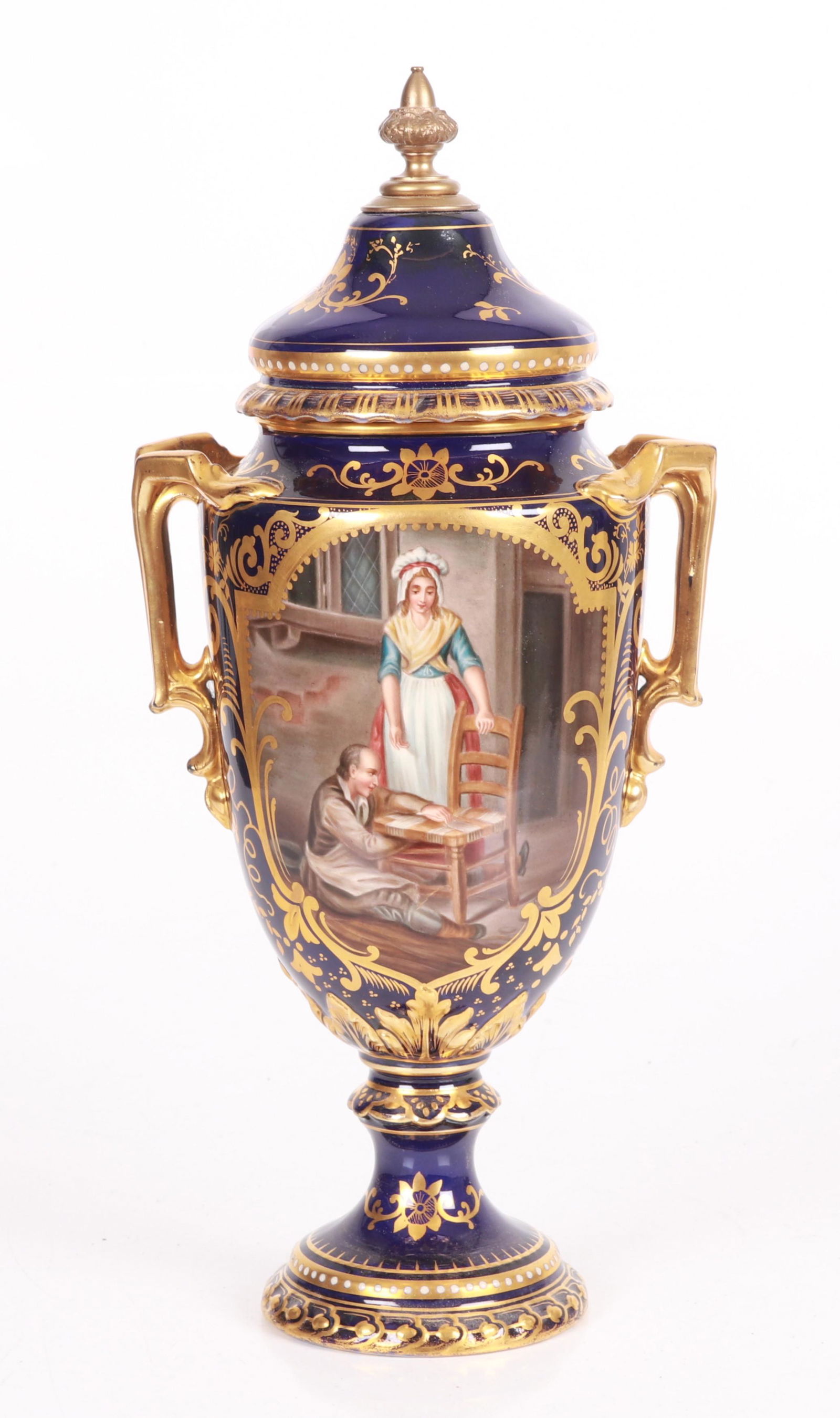 A Hand Painted Royal Bonn Covered Urn (1 of 8)