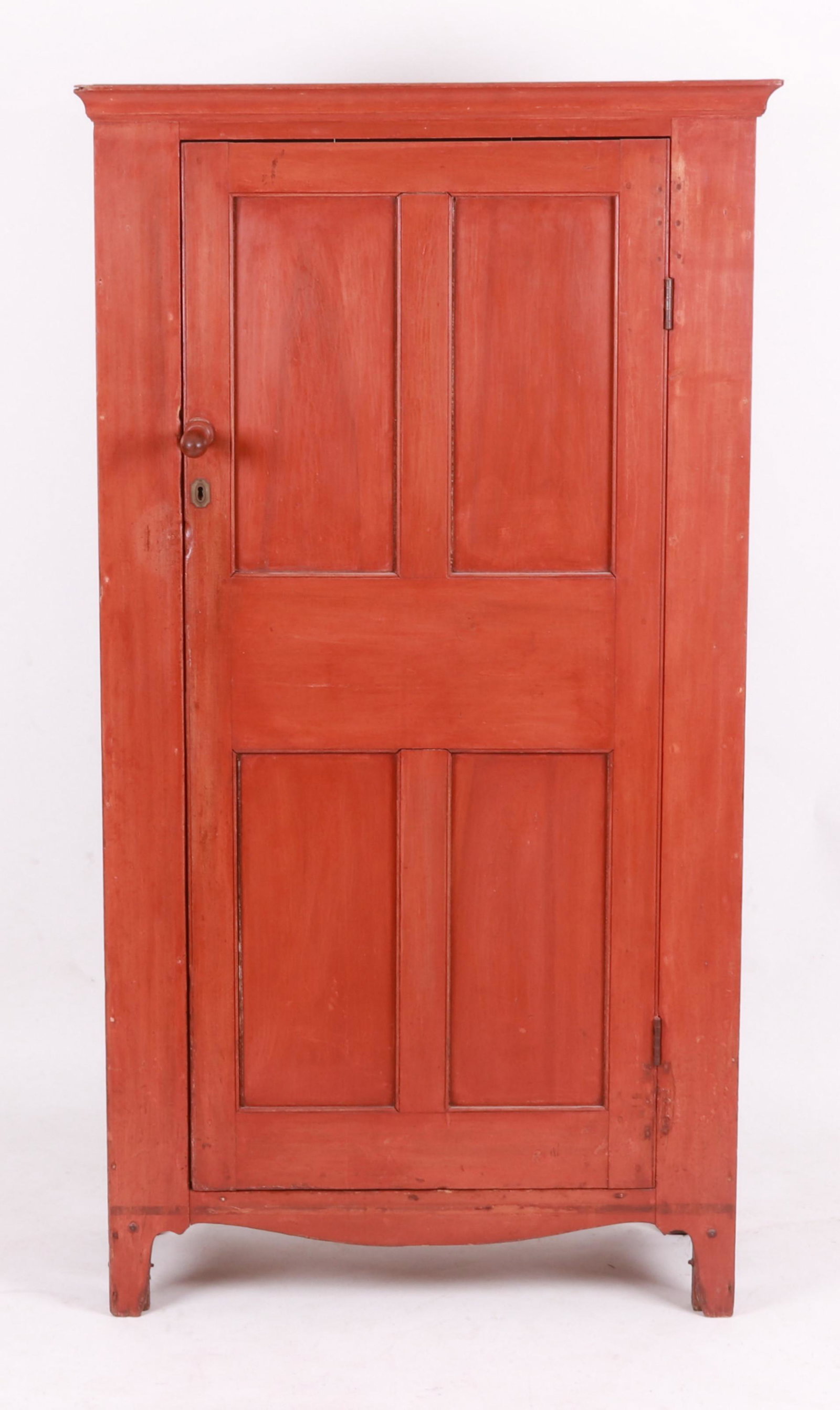A Single Door Red Painted Cupboard (1 of 10)