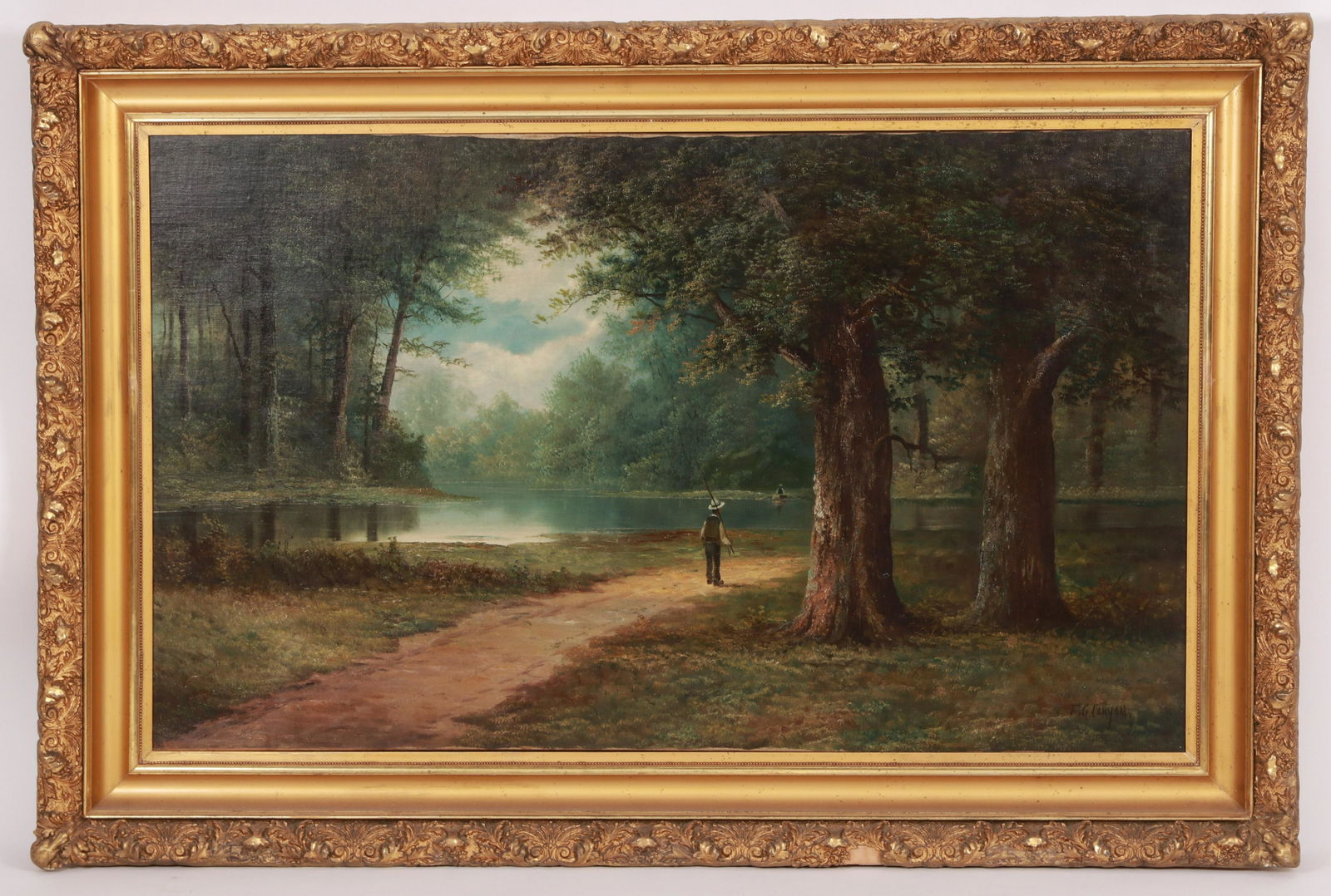 Large 19th Century American School Genre Scene (1 of 8)