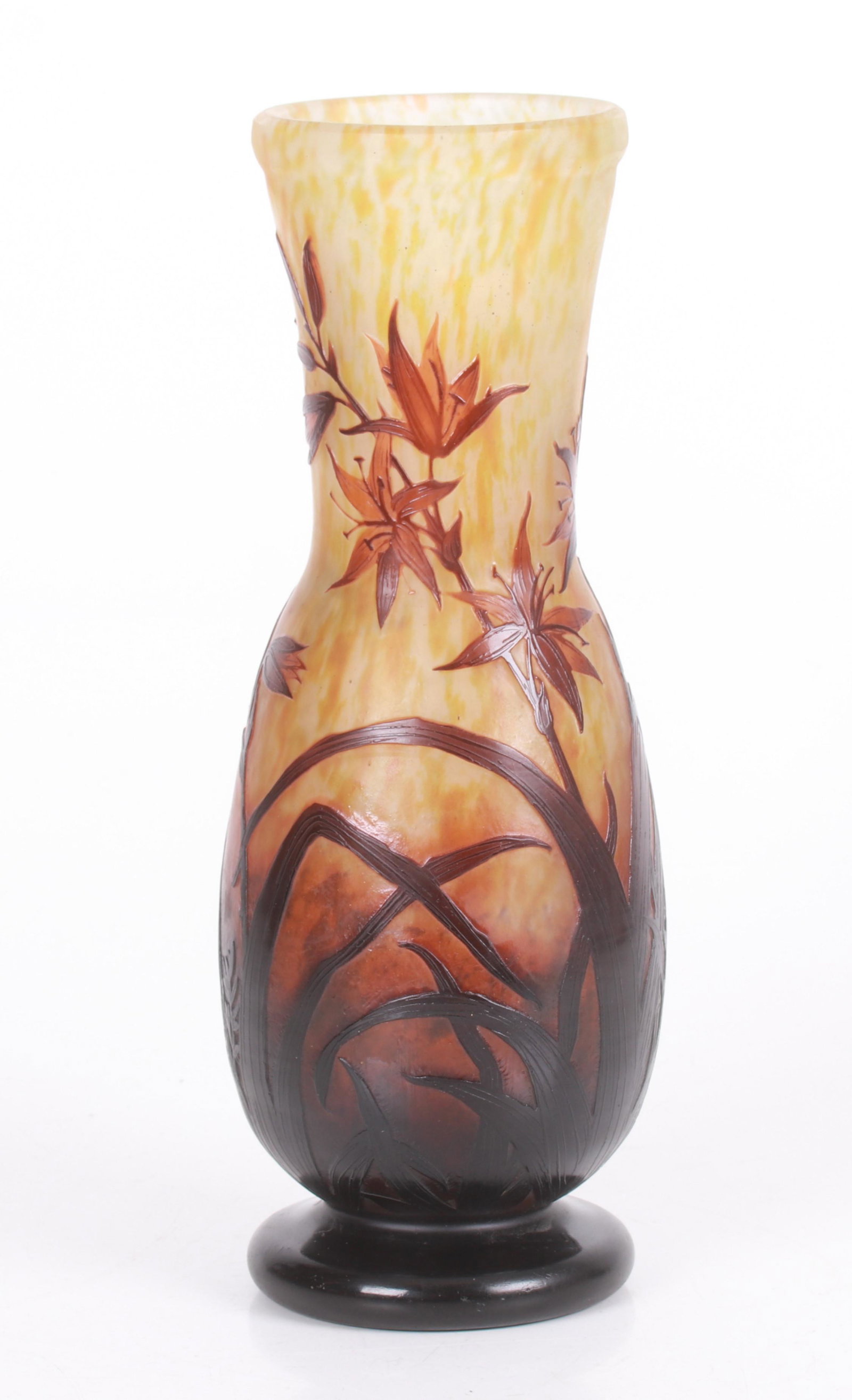 A Large Daum Nancy Cameo Glass Vase (1 of 8)