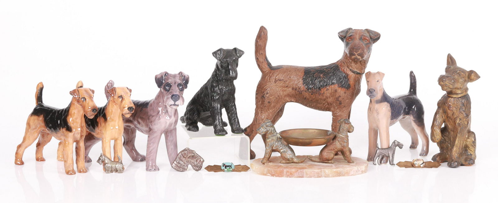 A Group Of Airedale Terrier Figurines, Etc. (1 of 13)