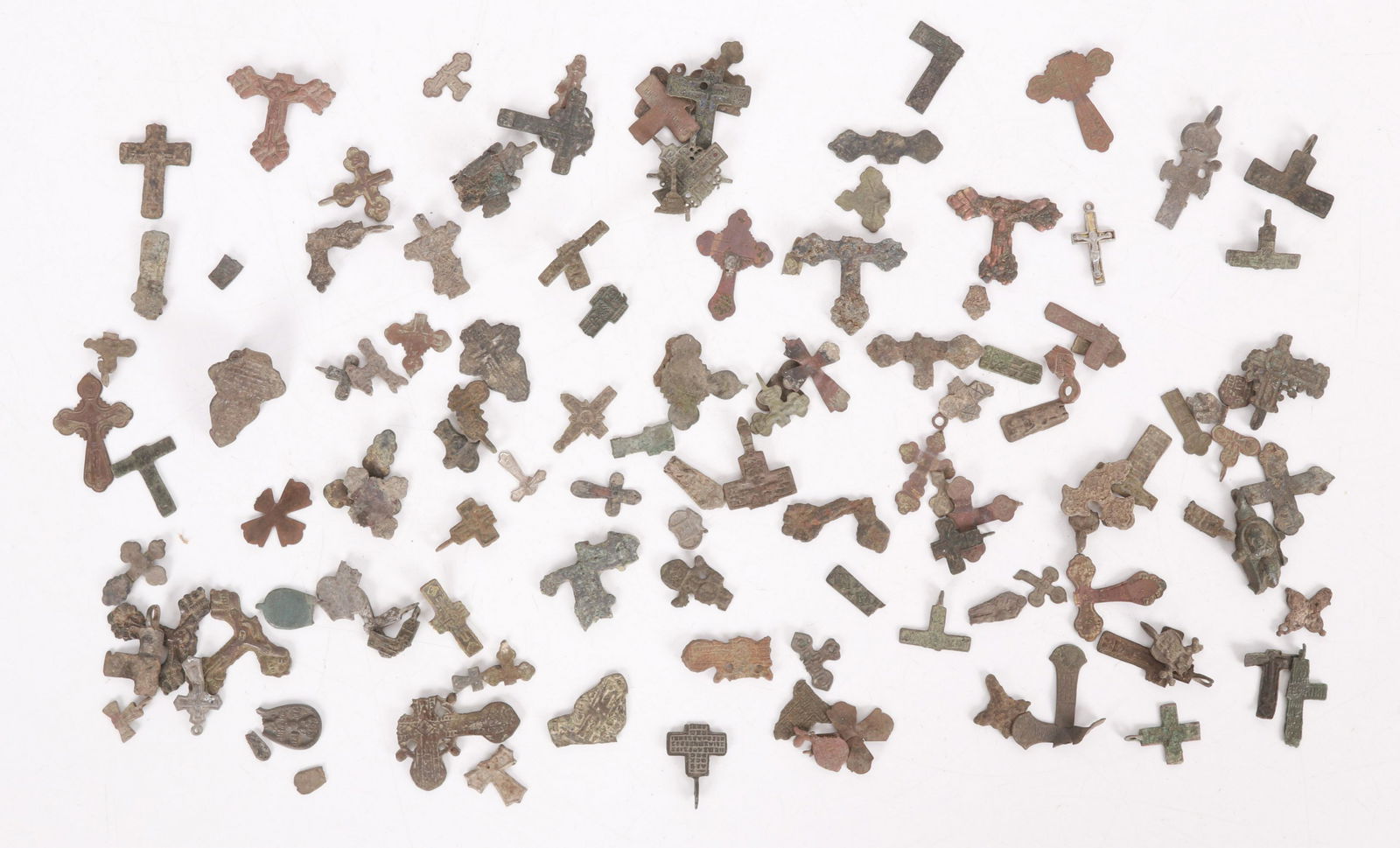 Medieval & Byzantine Bronze Cross Fragments (1 of 14)