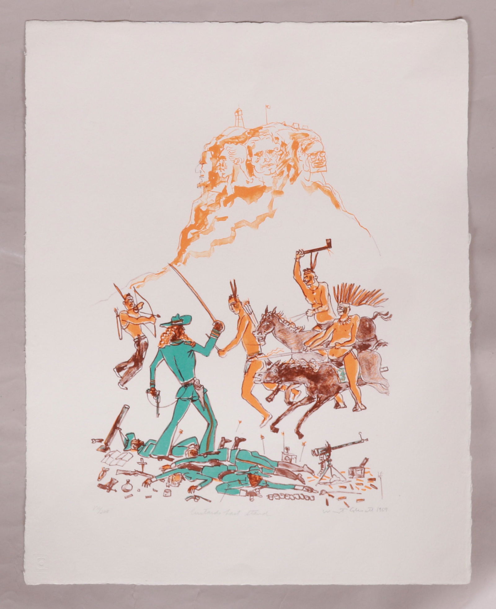 Warrington Colescott, Custard's Last Stand (1 of 6)