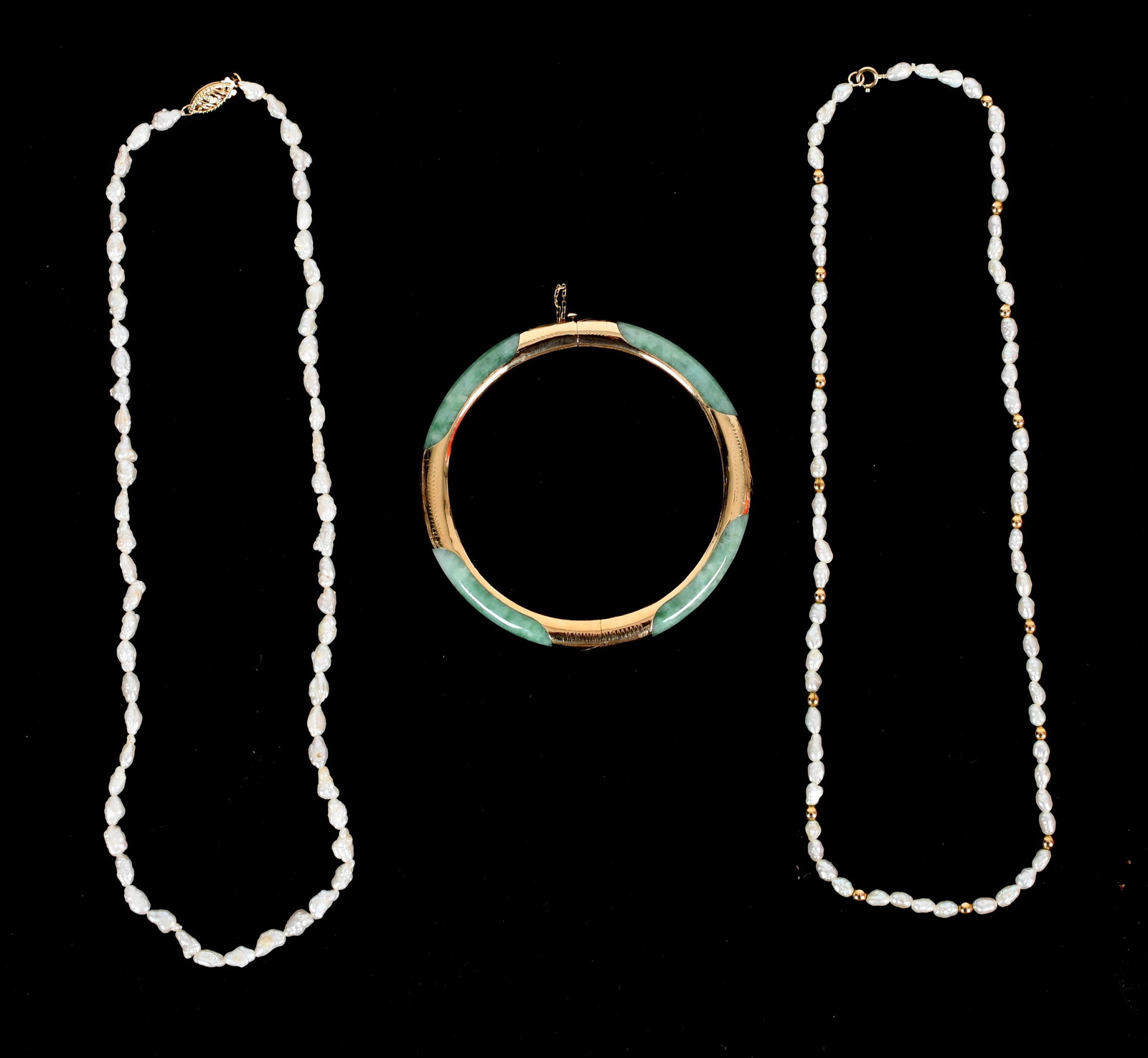 A Group of Pearl and Jade Jewelry (1 of 8)