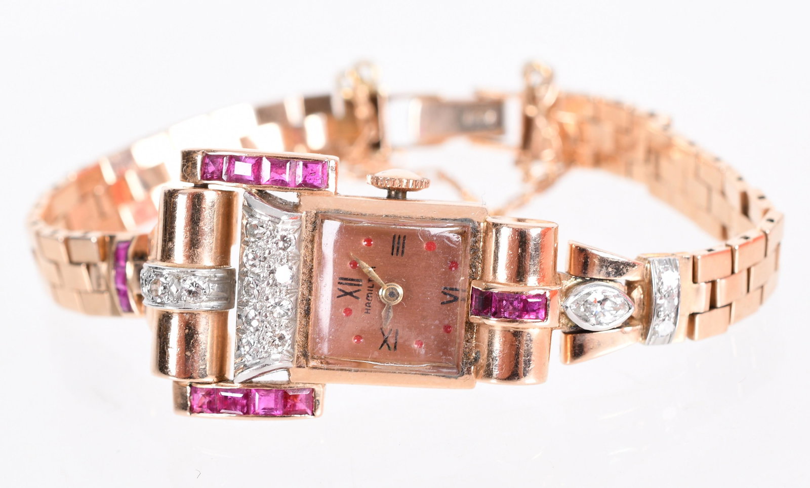 A Rose Gold Hamilton Ladies Watch (1 of 7)