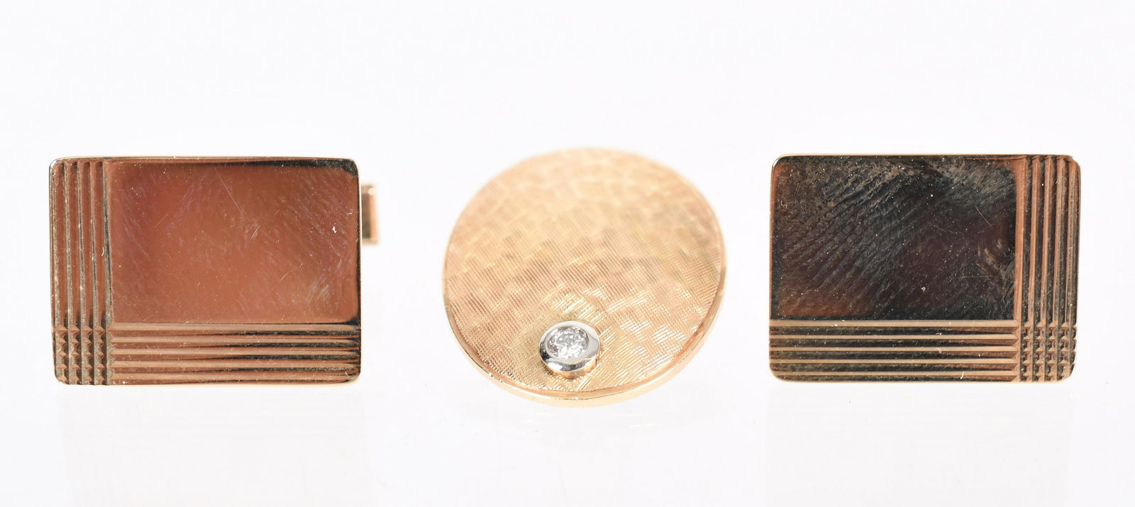 14k Gold Cufflinks and Tie Clip (1 of 6)