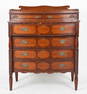 New England Sheraton birdseye maple inlaid chest