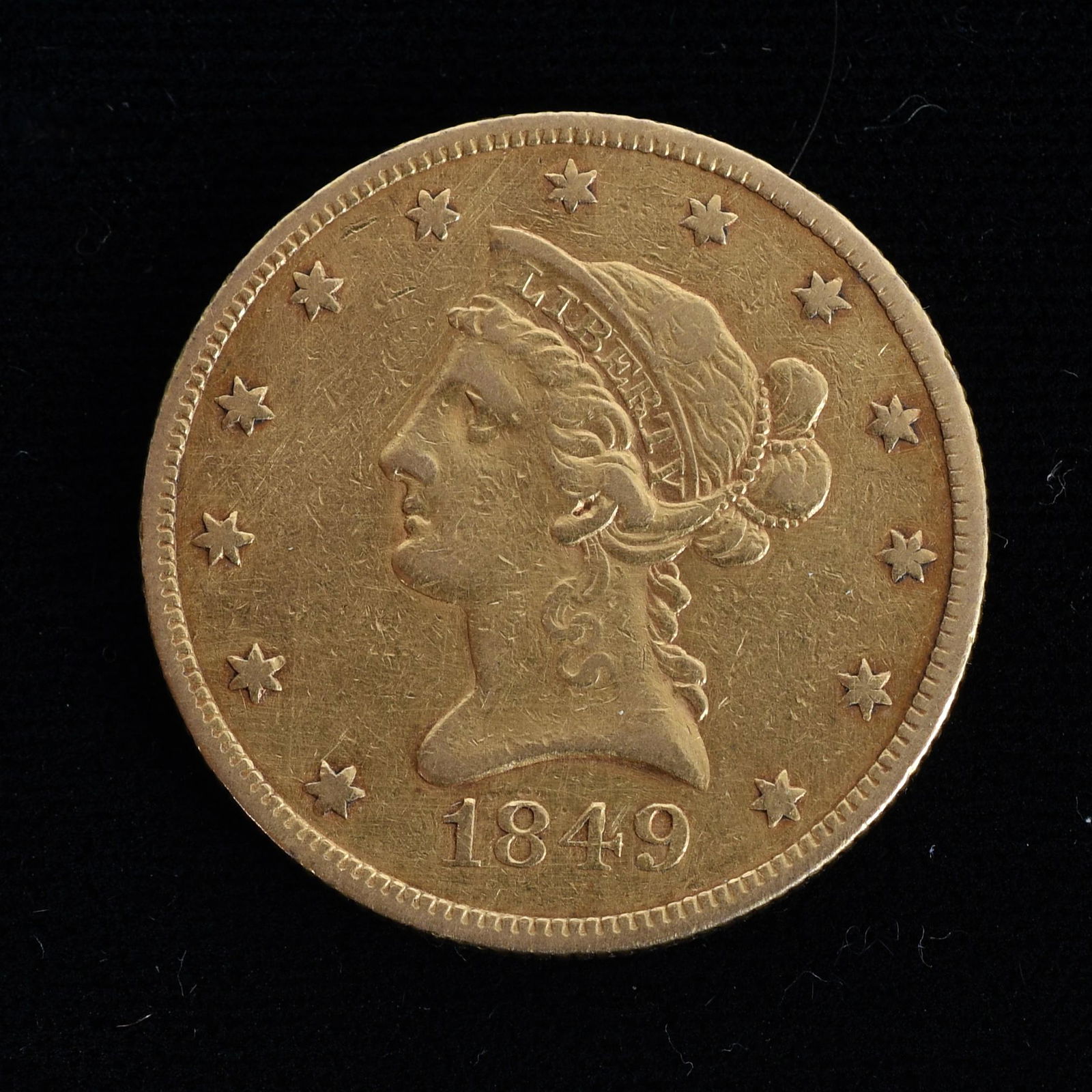1849 Liberty Head Gold Ten Dollar Coin (1 of 3)