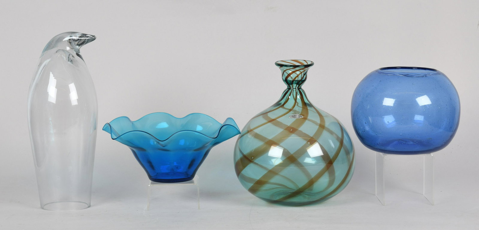 Wayne Husted Blenko glass swirl vase and others (1 of 10)