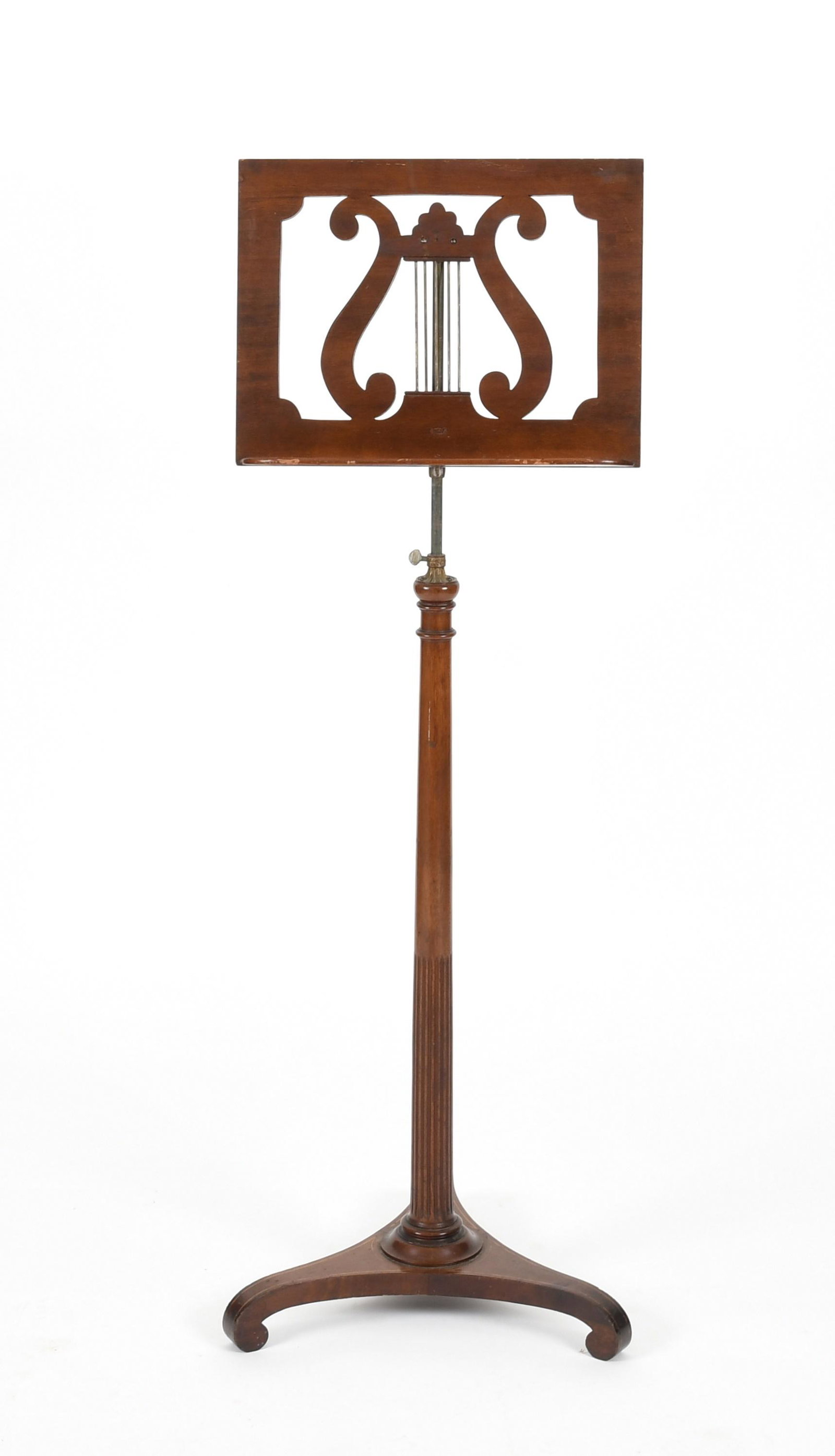 Neoclassical Style Mahogany Lyre Form Music Stand (1 of 9)