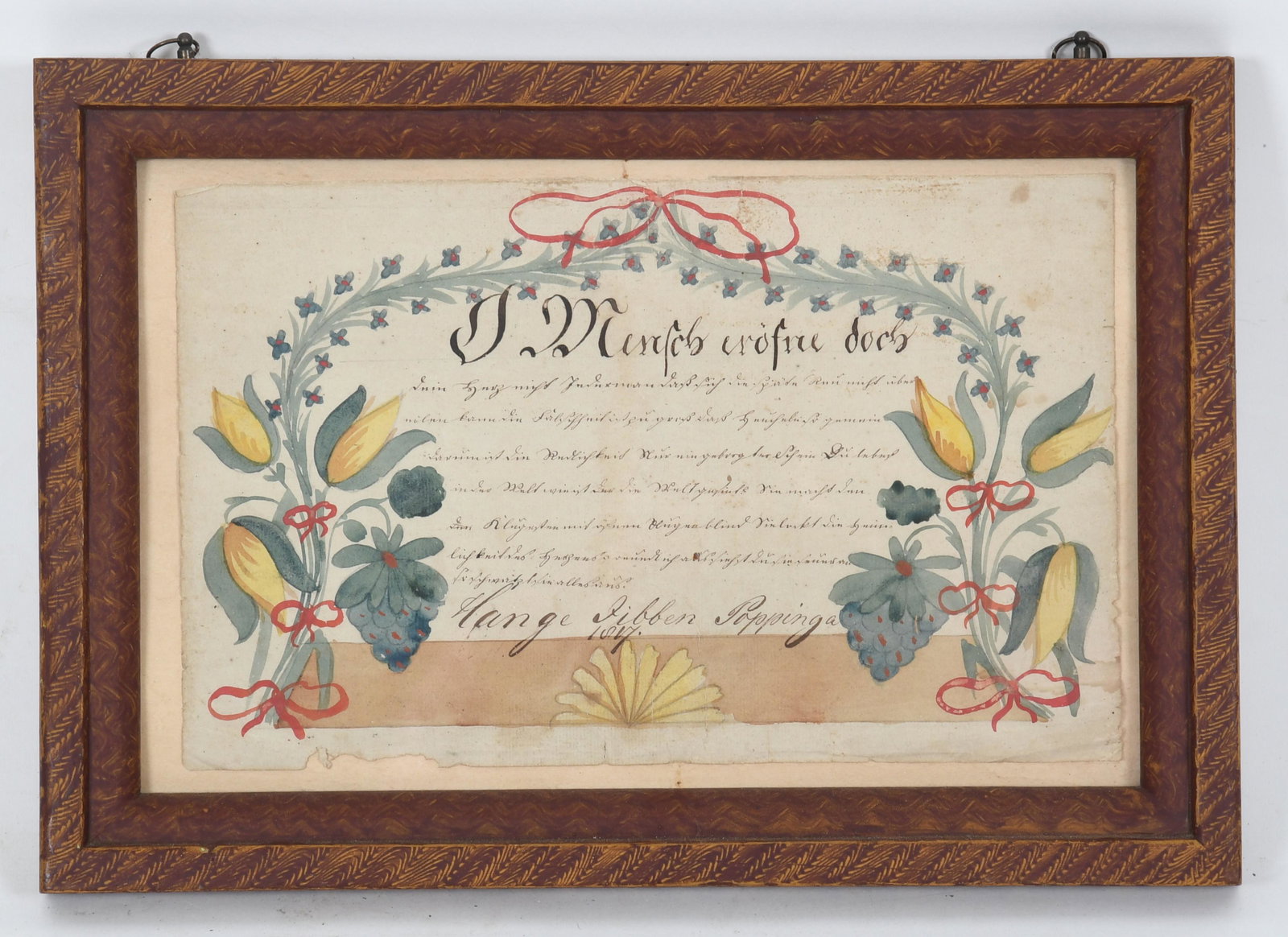 Pennsylvania Watercolor and Ink Fraktur (1 of 7)