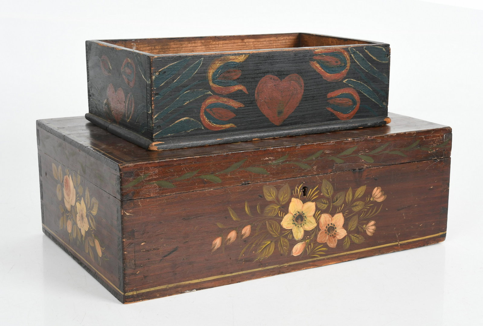 Painted Dovetailed Table Box and Tray (1 of 12)