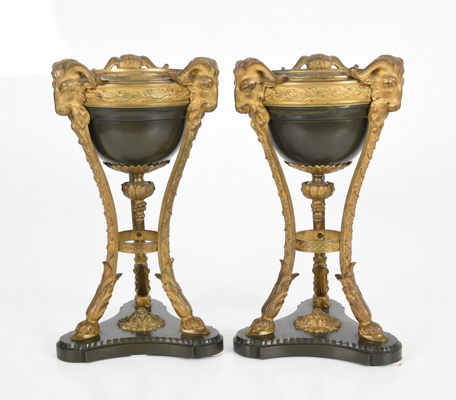 Pair of Louis XVI Style Gilt Bronze Urns (1 of 7)
