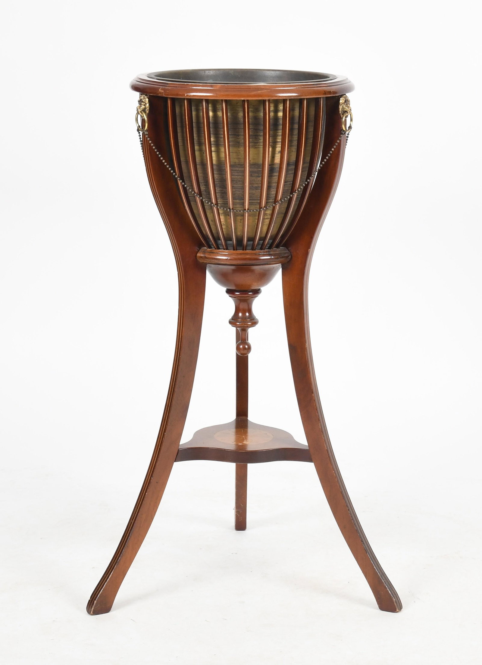 Regency Style Inlaid Mahogany Jardiniere Stand (1 of 8)