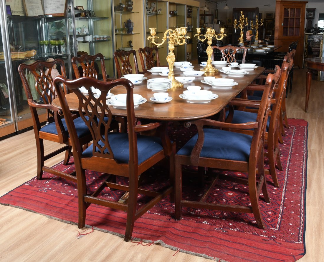 English Style Mahogany Dining Table and Chairs (1 of 16)