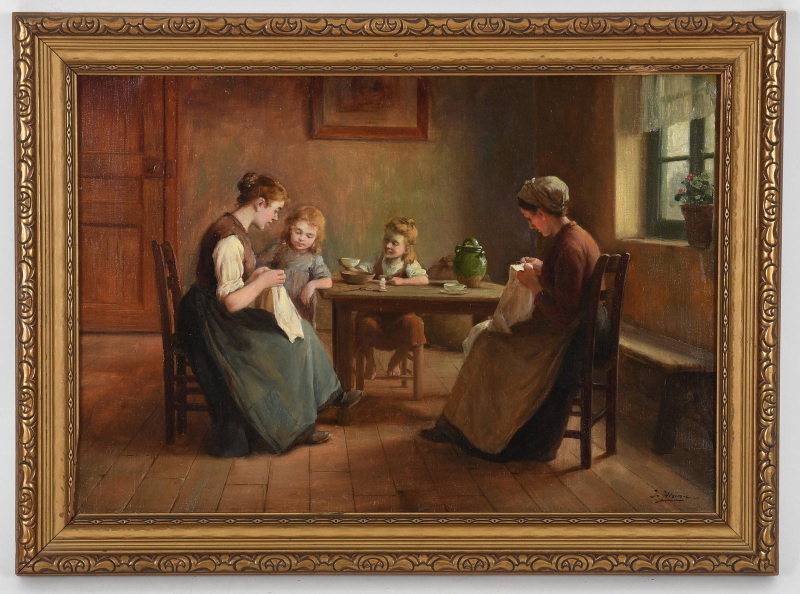 Jose Alsina (1850 - 1925) Oil on Canvas (1 of 6)