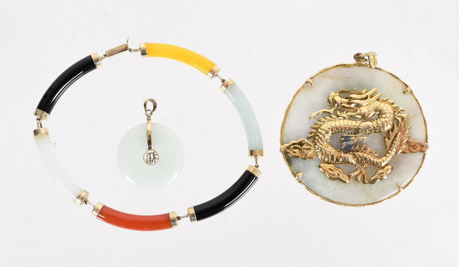 A Group of Chinese Jade and Gold Jewelry (1 of 8)