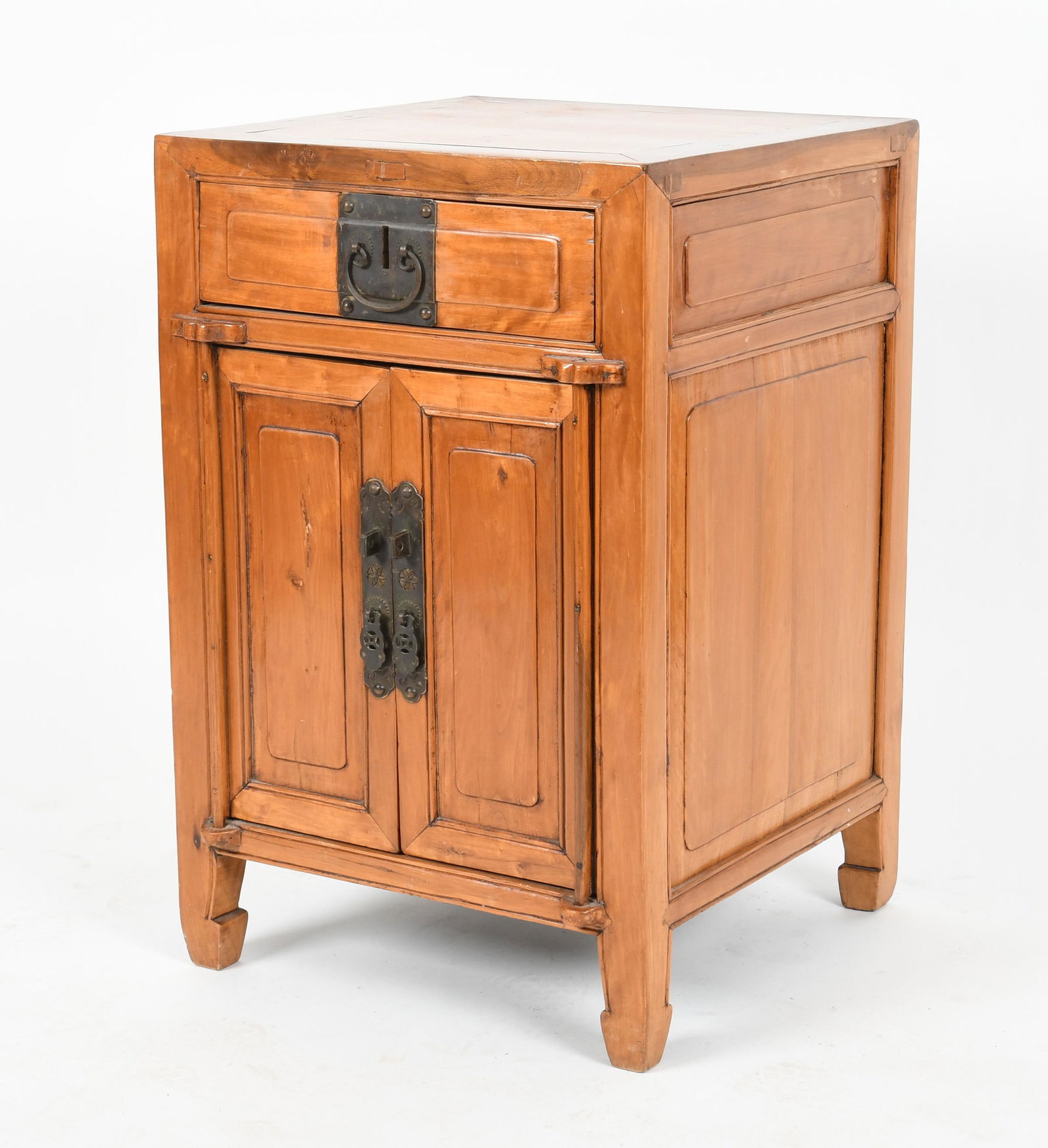 Chinese Fruitwood Paneled Side Cupboard (1 of 7)