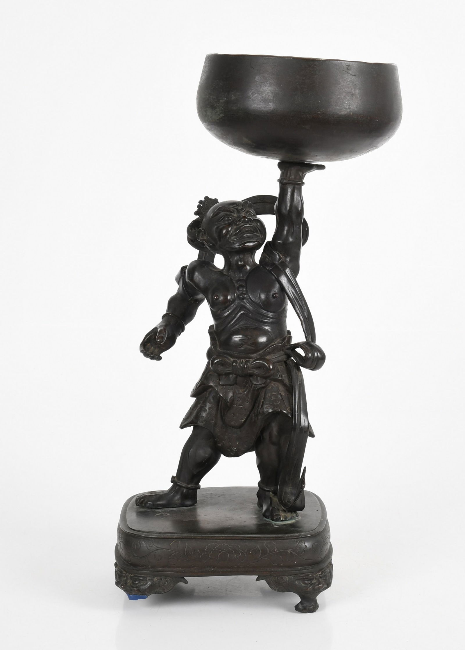 A Large Japanese Bronze Figural Bell (1 of 7)