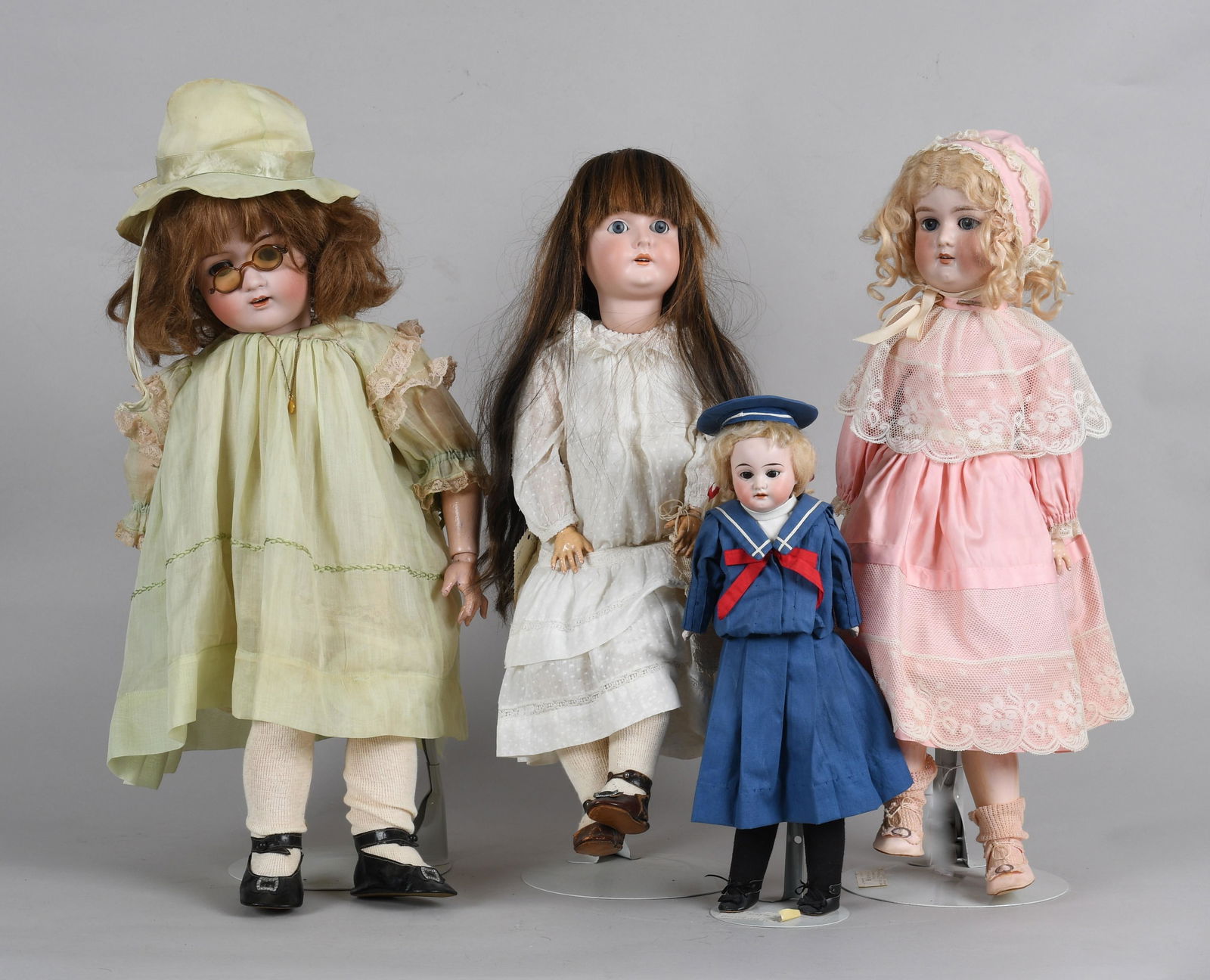 Four Antique Bisque Head Dolls (1 of 14)