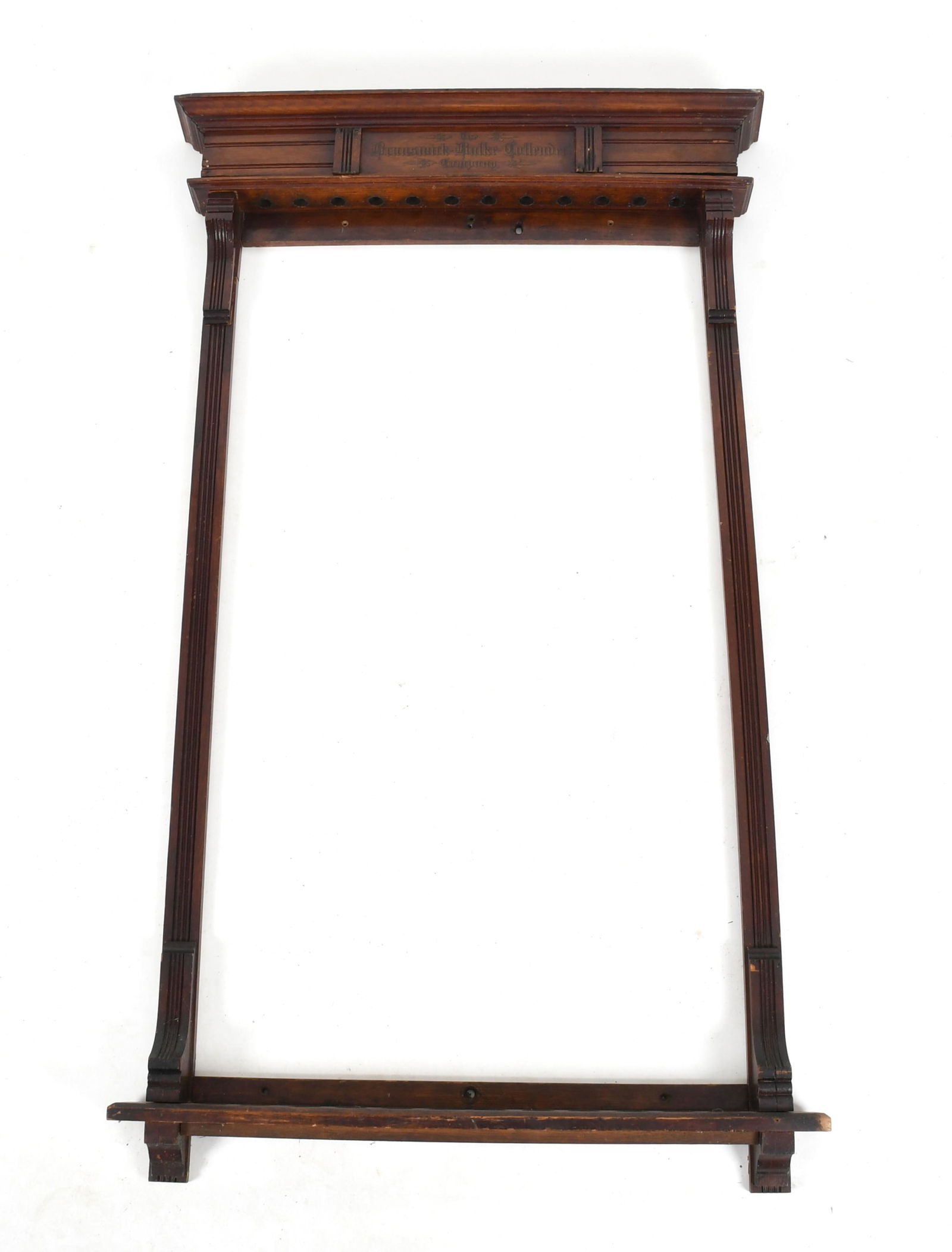 A Circa 1900 Oak Pool Cue Stick Holder (1 of 8)