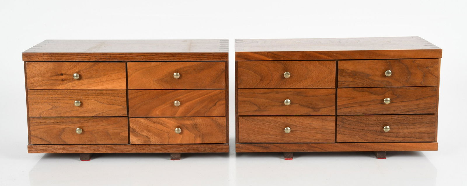 Pair of Bespoke Walnut Dovetailed Jewelry Boxes (1 of 7)