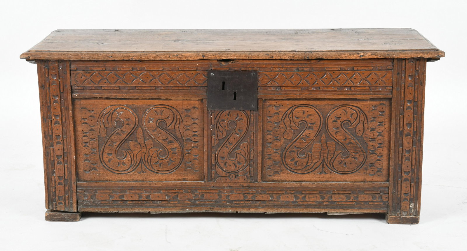 Charles II Carved Oak Chest, 17th Century (1 of 10)