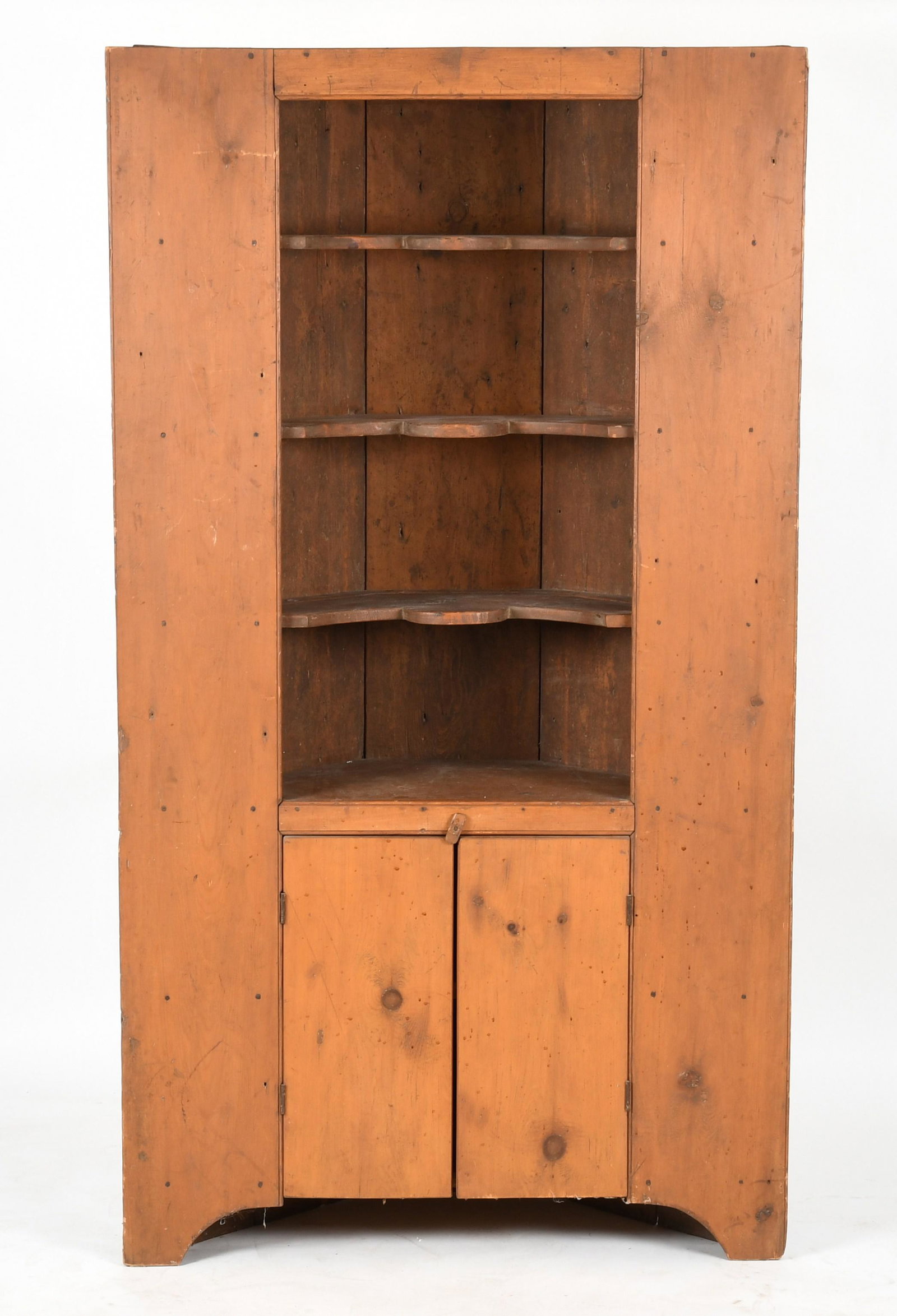 American Country Pine One-Part Corner Cupboard (1 of 6)