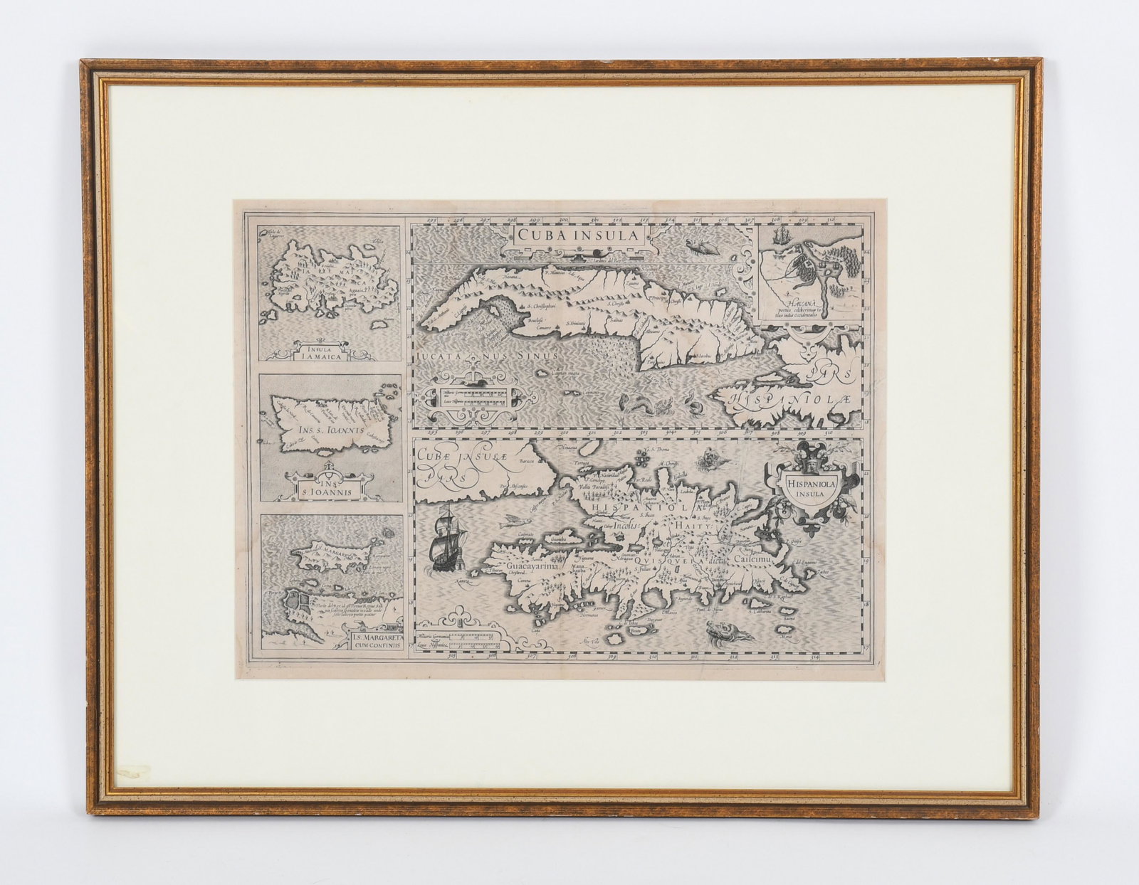 Mercator/Hondius Cuba Insula Map (1 of 8)
