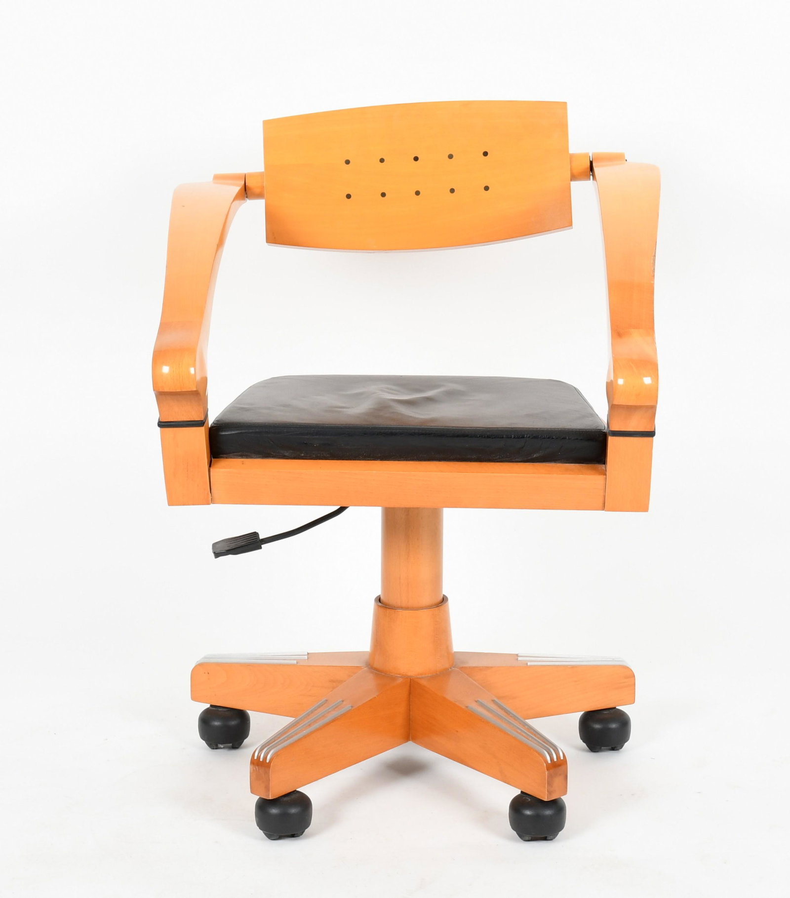 Massimo Scolari for Giorgetti Swivel Armchair: Massimo Scolari for Giorgetti Swivel Armchair, 20th century, with applied maker's label to the underside inscribed 'GIORGETTI design MASSIMO SCOLARI' and numbered '011771'. Dimensions:Height 33 1/2in;