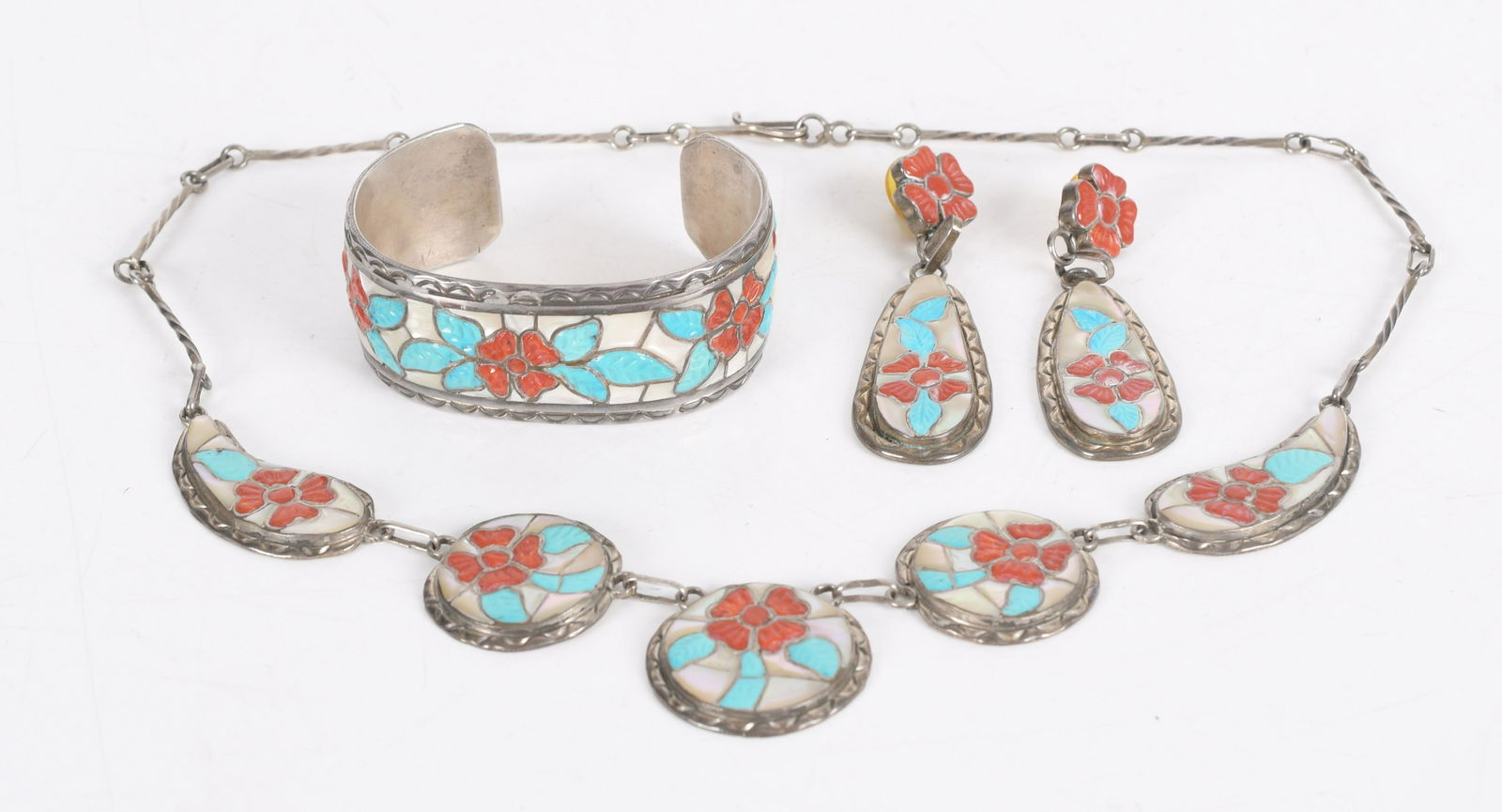 Set of Silver Zuni Jewelry by Nicholas Leekela (1 of 10)