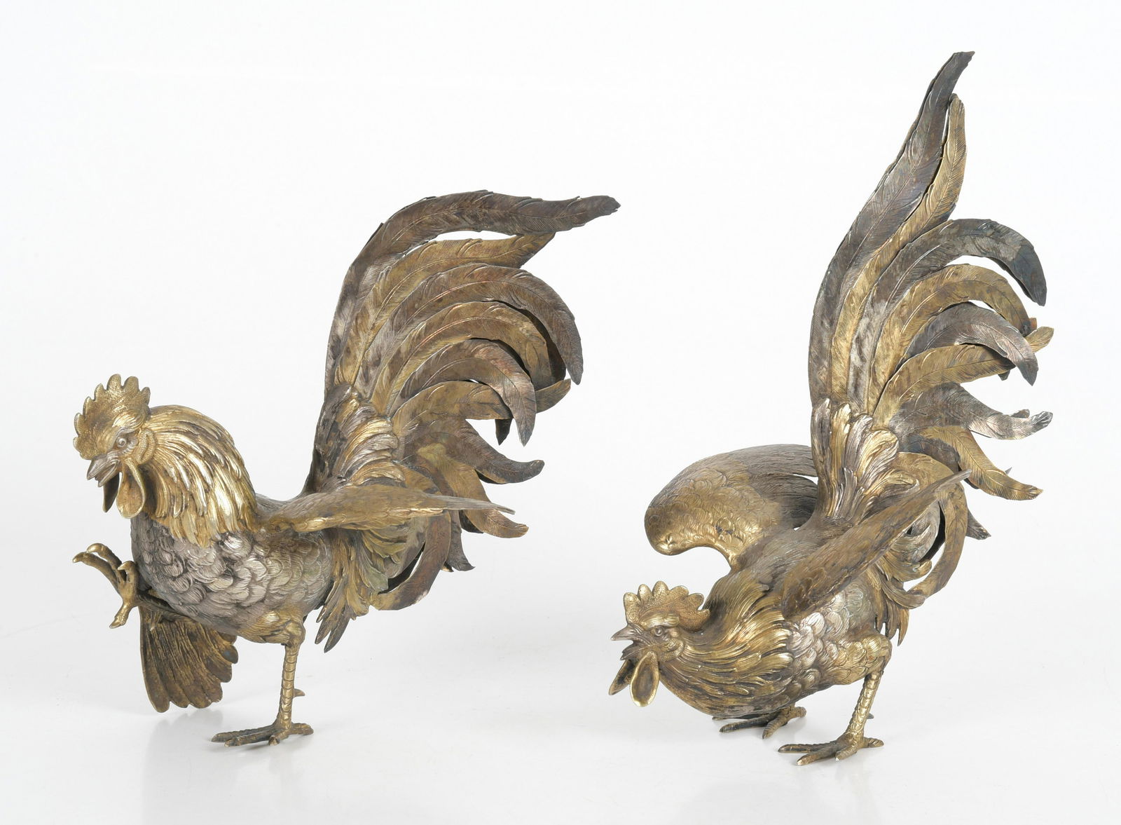 A Pair of Sterling Silver German Roosters (1 of 8)
