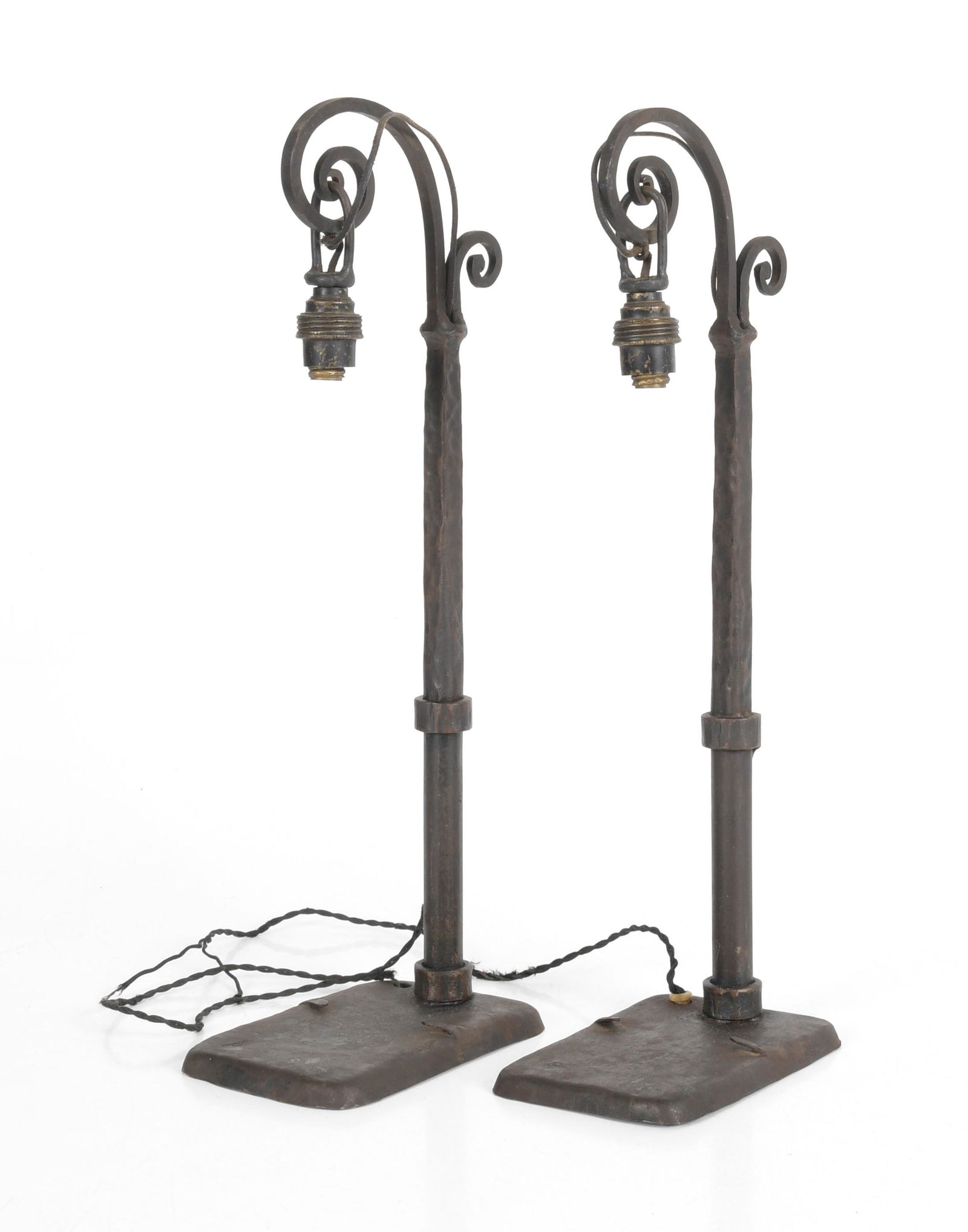 Pair of Arts and Crafts Wrought Iron Table Lamps (1 of 6)