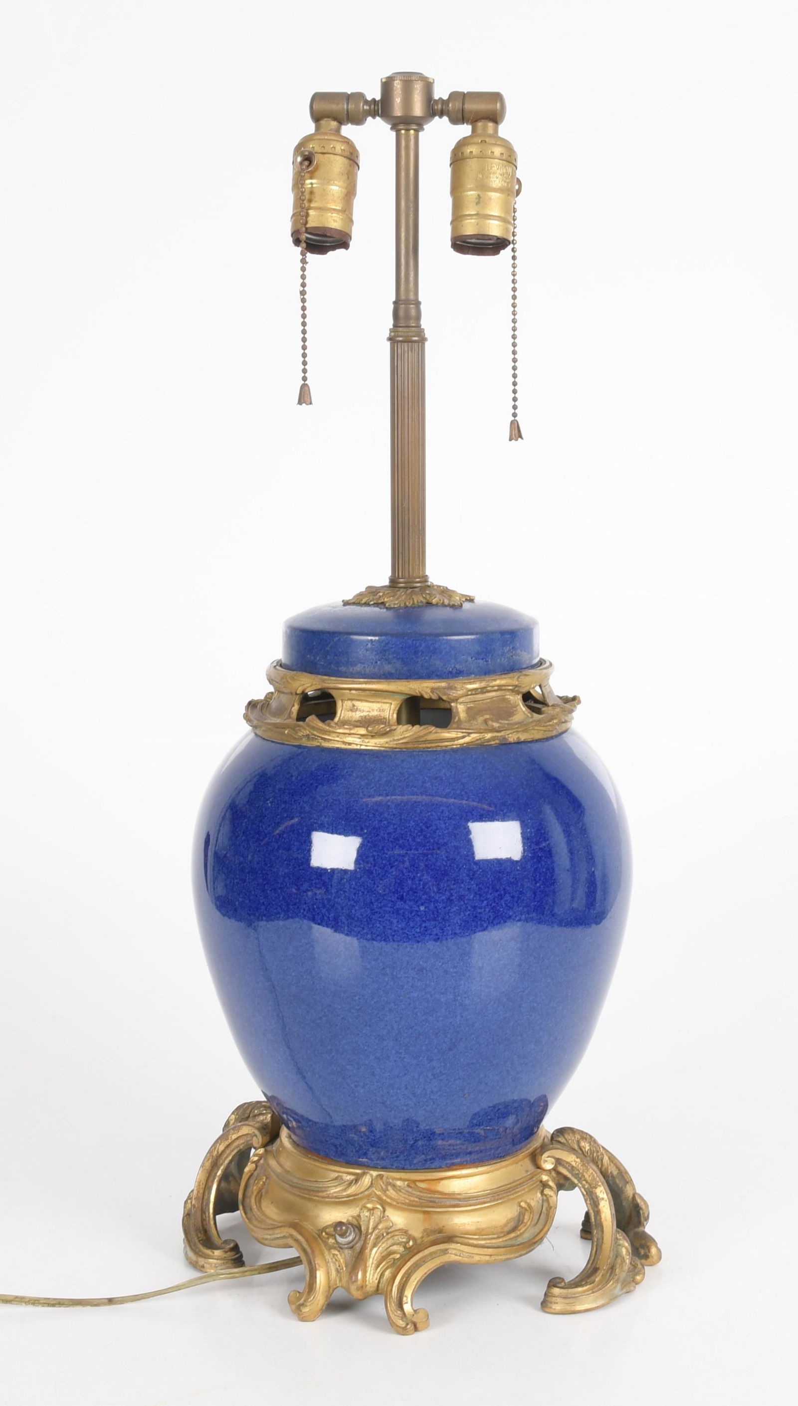 Bronze Mounted Chinese Powder Blue Ground Jar (1 of 7)
