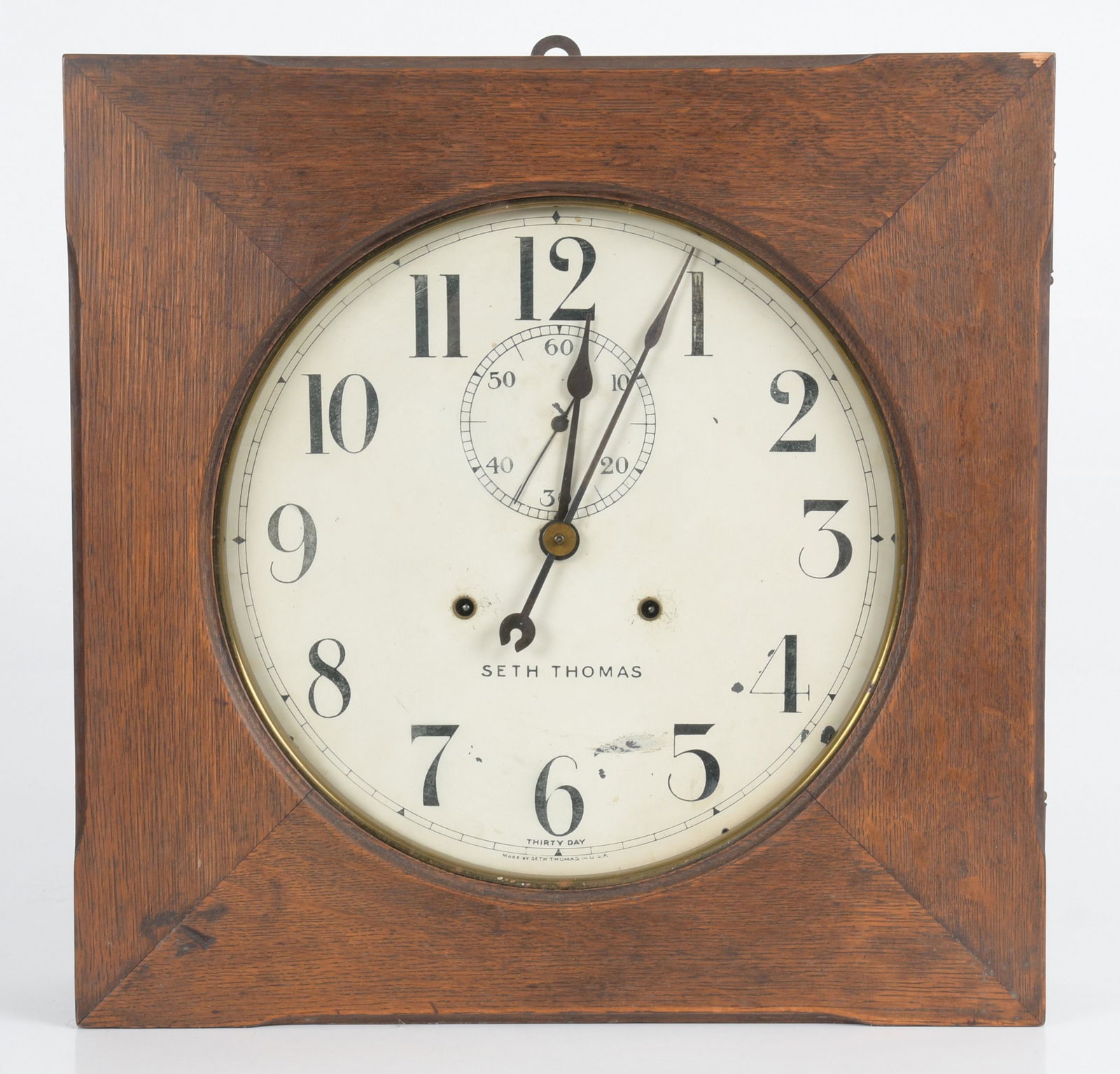 Seth Thomas Oak Thirty-Day Railroad Clock (1 of 6)