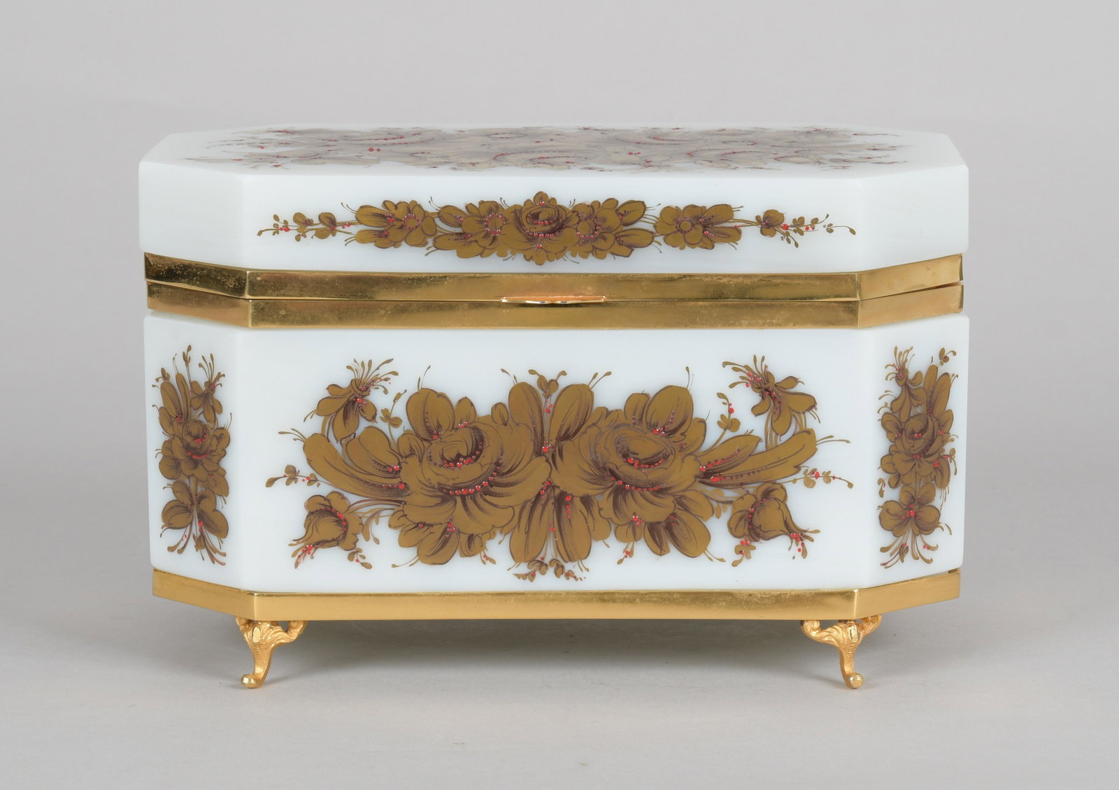 Large French Opalescent Glass Table Casket (1 of 8)