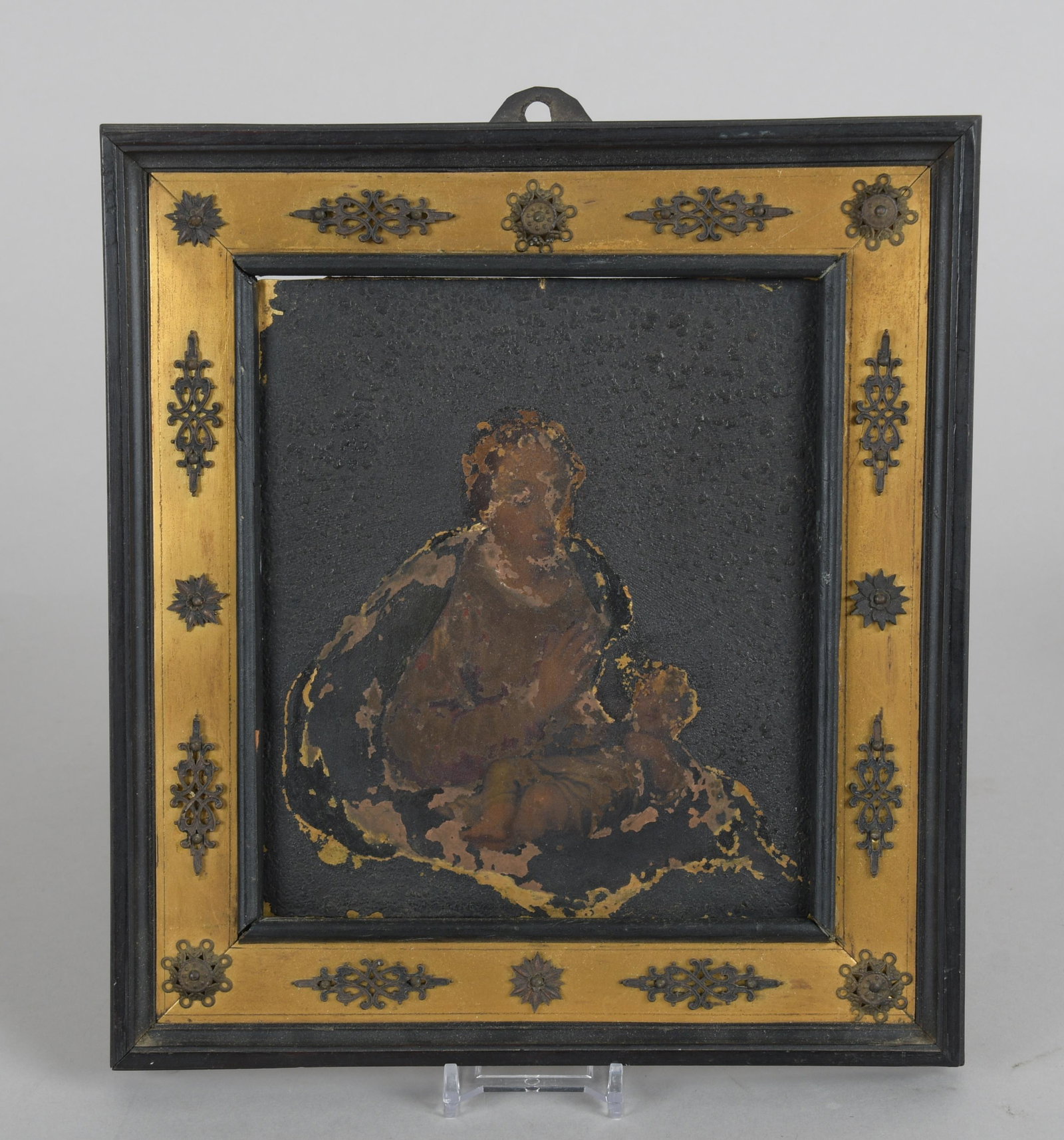 Madonna and Child Painting on Copper (1 of 5)