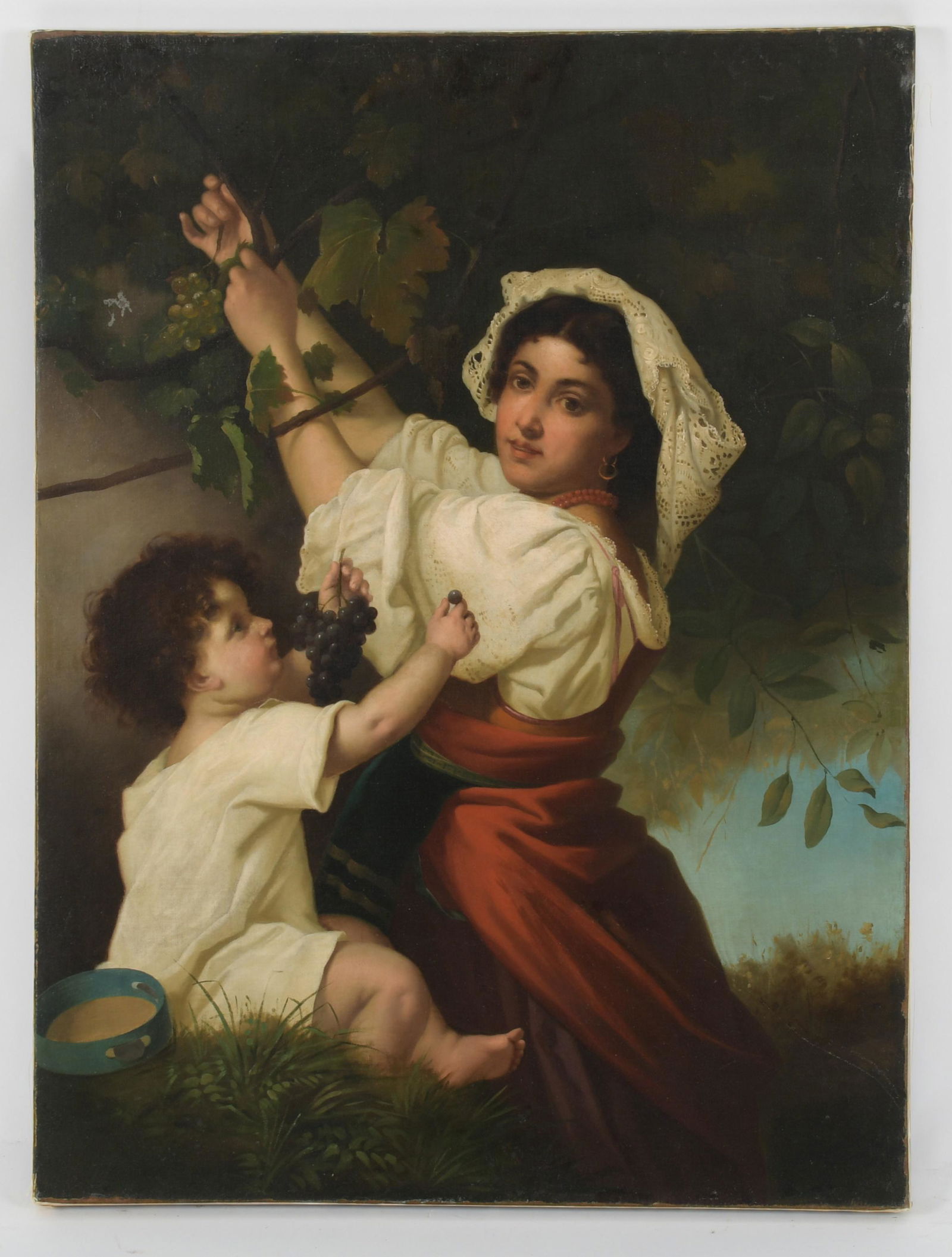 Italian School (19th c.) O/C, Mother and Child (1 of 9)