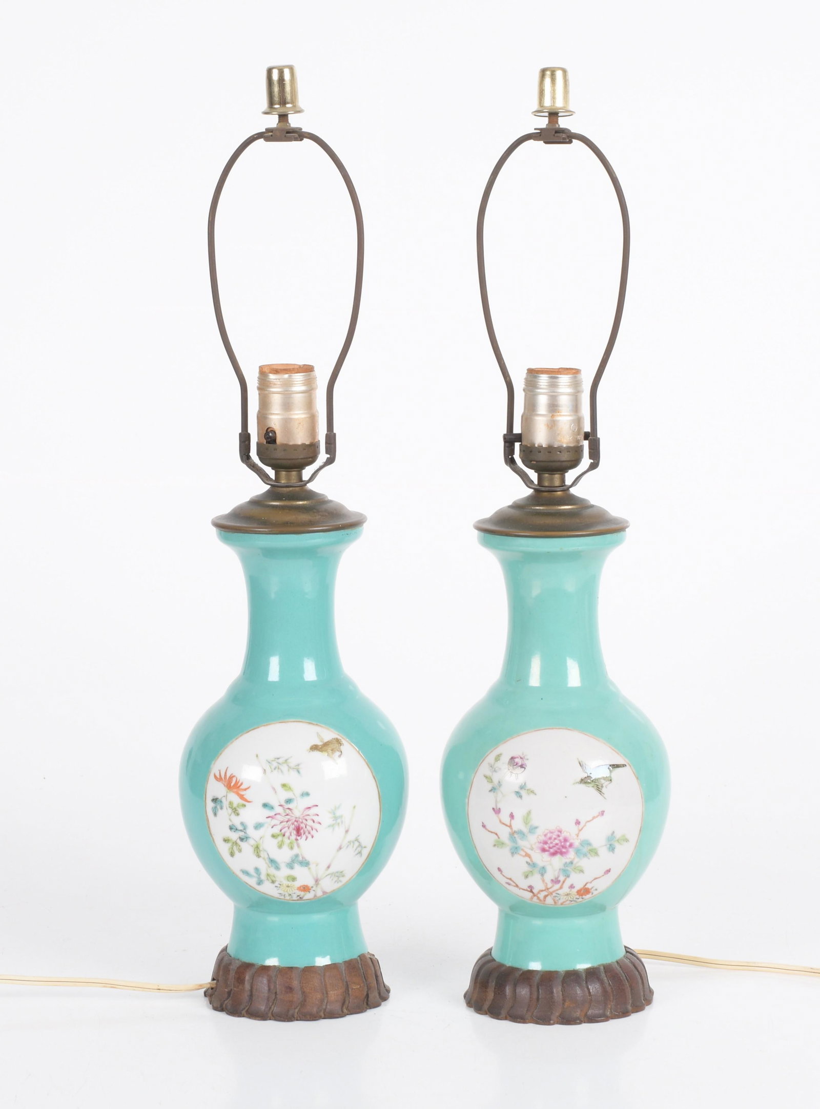 Pair of Chinese Porcelain Famille Rose Vases (1 of 10)