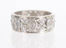 A Diamond and White Gold Eternity Band