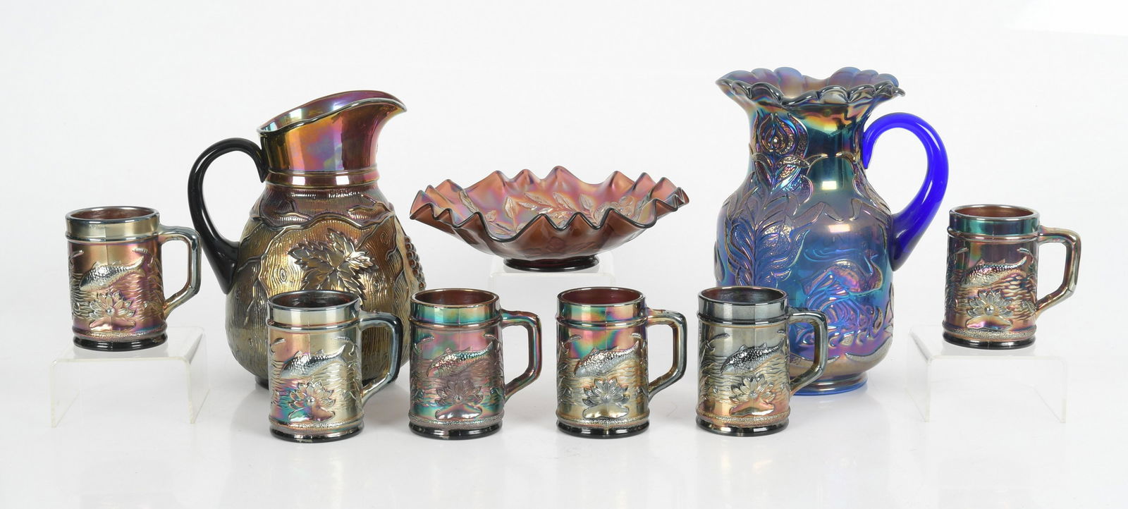 A Group of Amethyst Carnival Glass (1 of 11)