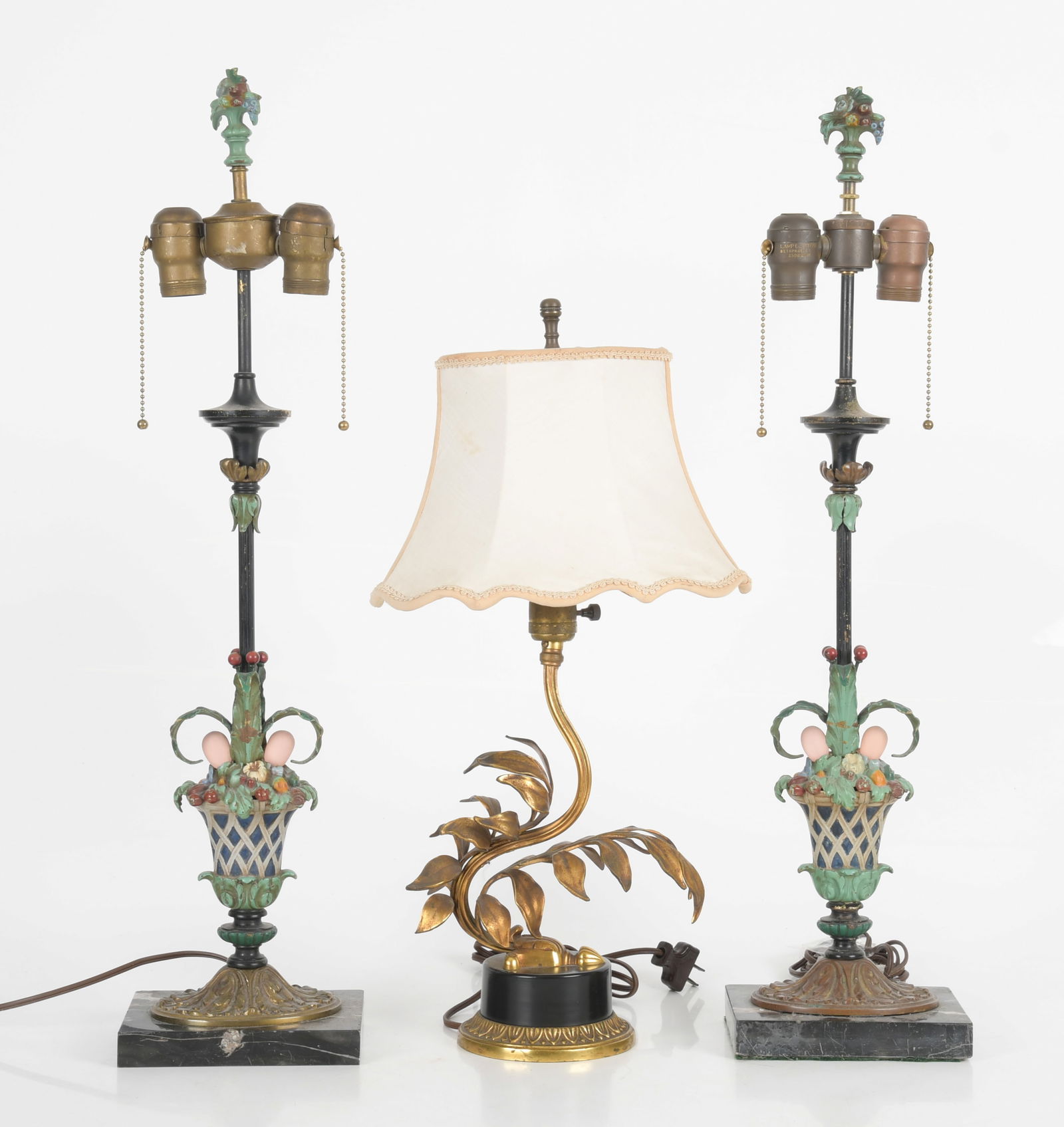 Pair of Neoclassical Style Bronze Table Lamps (1 of 10)