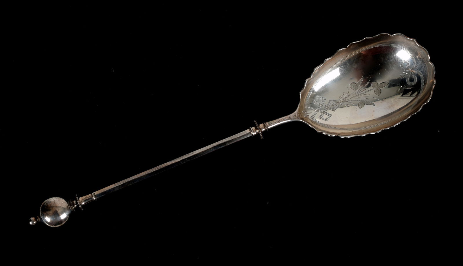 A Sterling Silver Serving Spoon by George Sharp (1 of 8)
