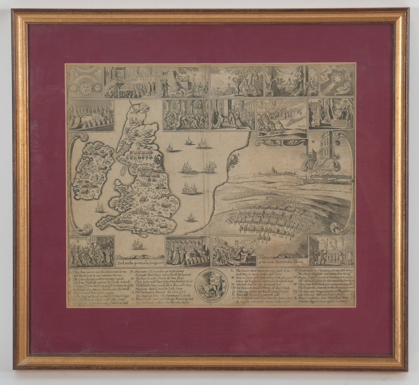 A 17th Century Map, Great Britain, Wenzel Hollar (1 of 7)