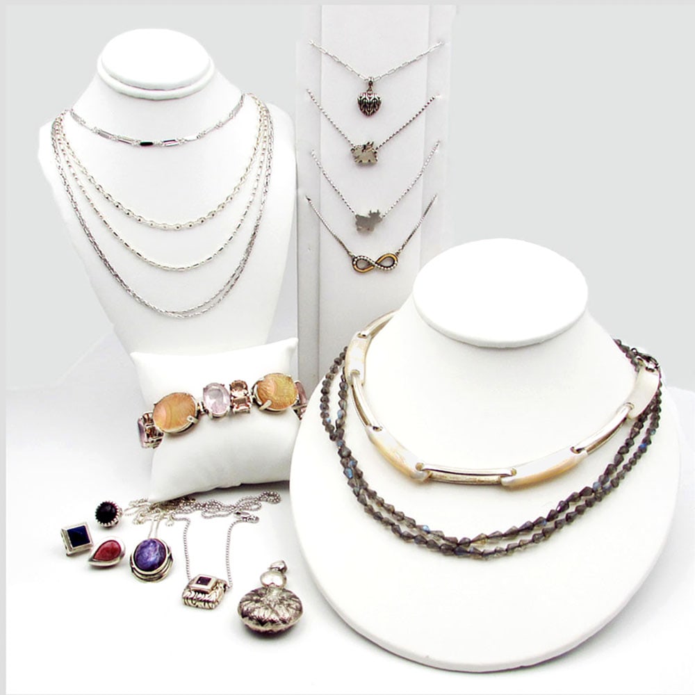 Seventeen pc Lot Sterling Silver S. Dweck, Carolee Jewelry (1 of 9)