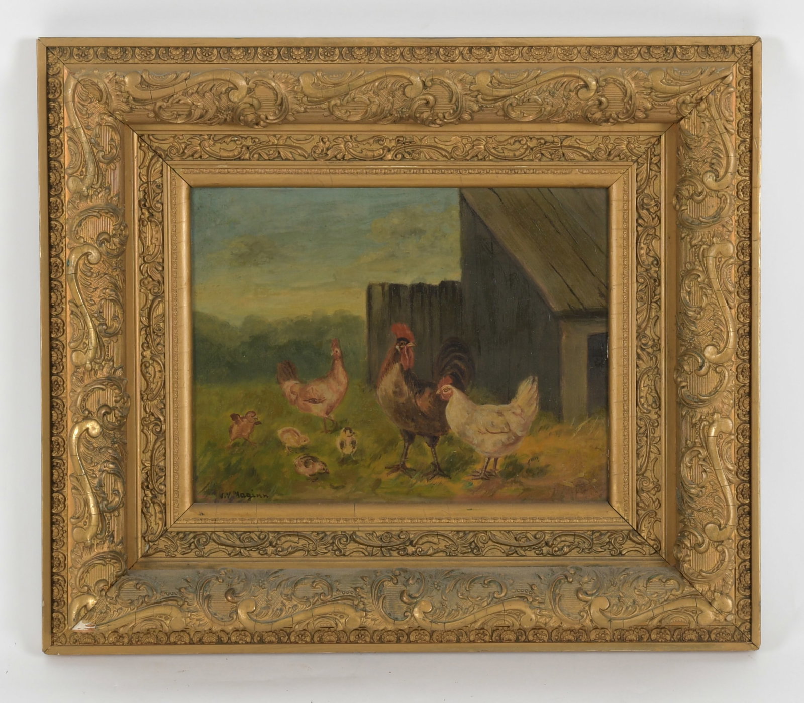 James Vincent Maginn (American, 19 c.) Oil on Board (1 of 6)